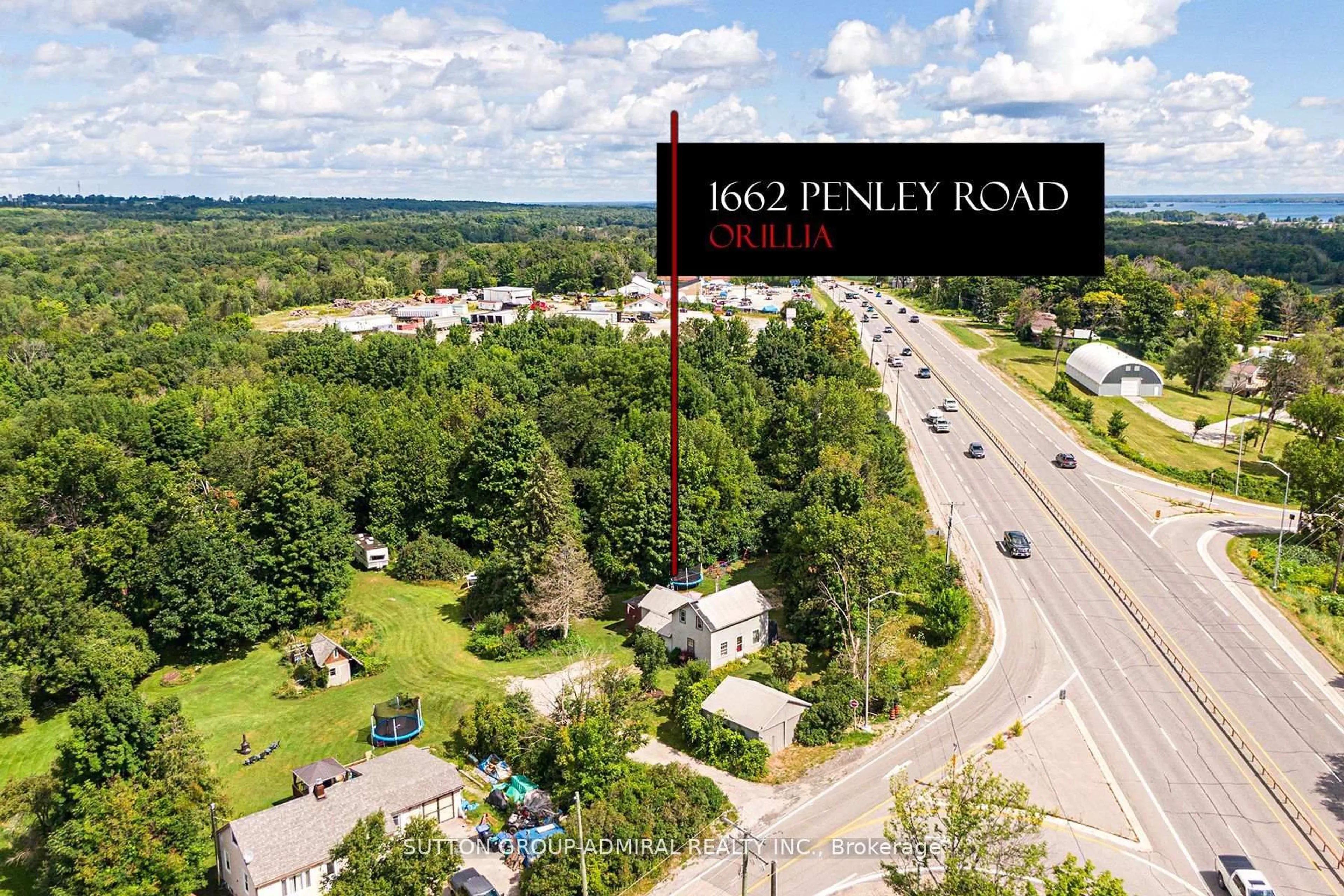 A pic from outside/outdoor area/front of a property/back of a property/a pic from drone, street for 1662 Penley Rd, Severn Ontario L3V 6H3