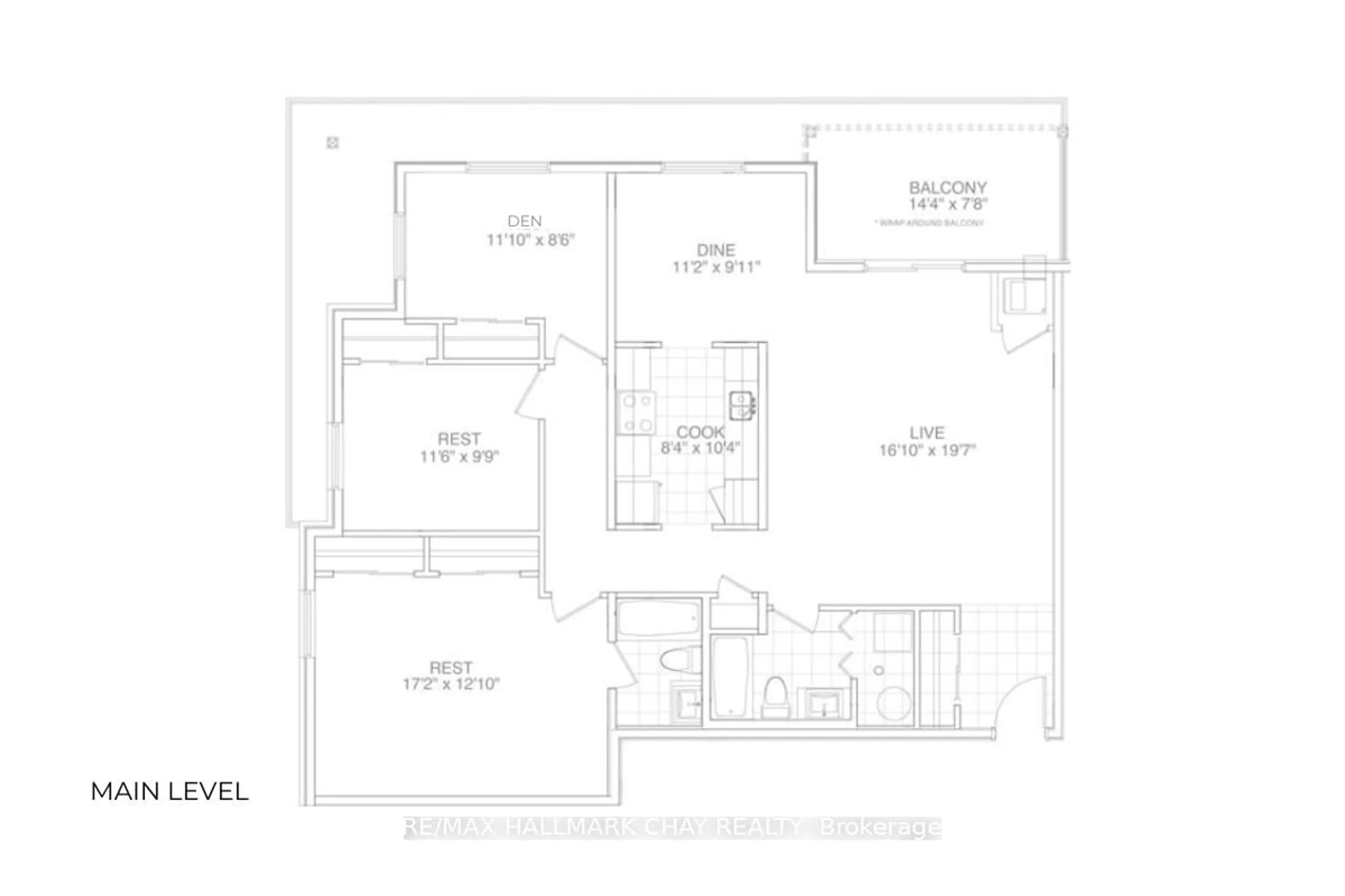 Floor plan for 306 Essa Rd #302, Barrie Ontario L9J 0H5