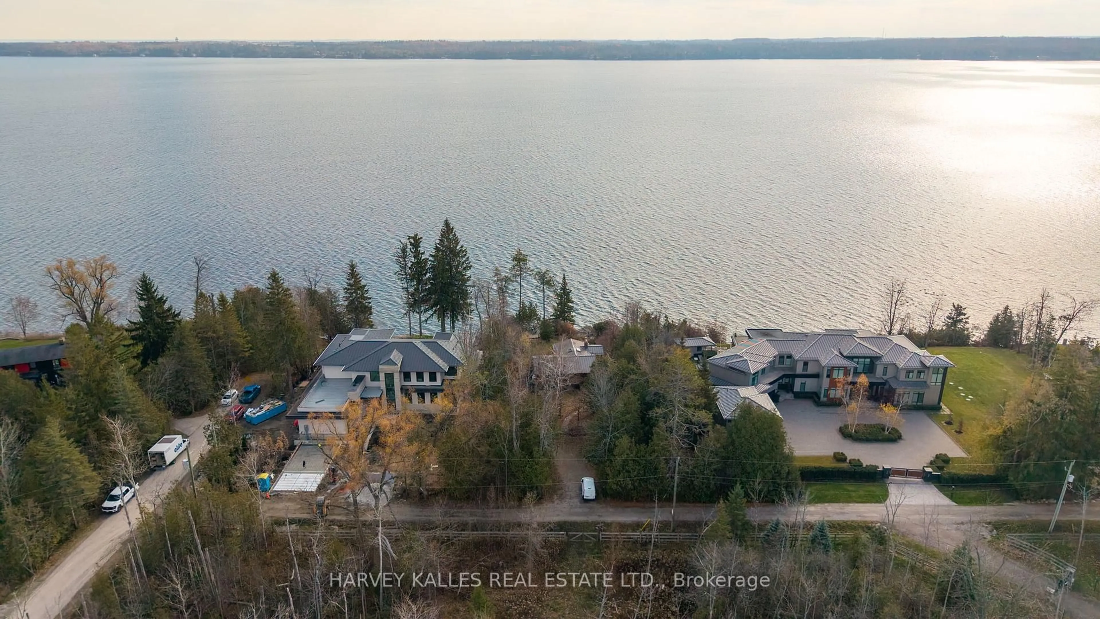 A pic from outside/outdoor area/front of a property/back of a property/a pic from drone, water/lake/river/ocean view for 13 Pemberton Lane, Oro-Medonte Ontario L0L 2L0