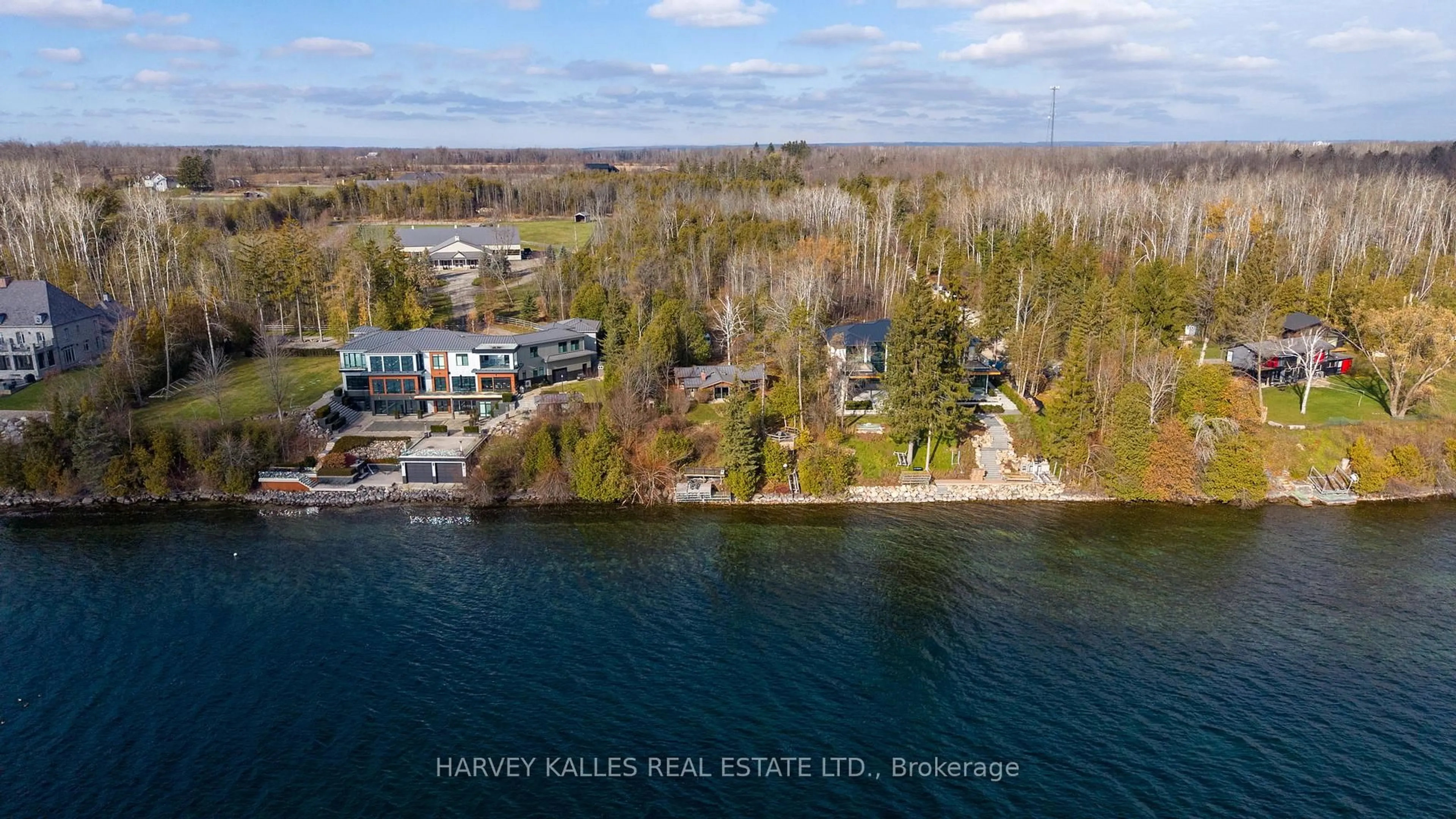 A pic from outside/outdoor area/front of a property/back of a property/a pic from drone, water/lake/river/ocean view for 13 Pemberton Lane, Oro-Medonte Ontario L0L 2L0