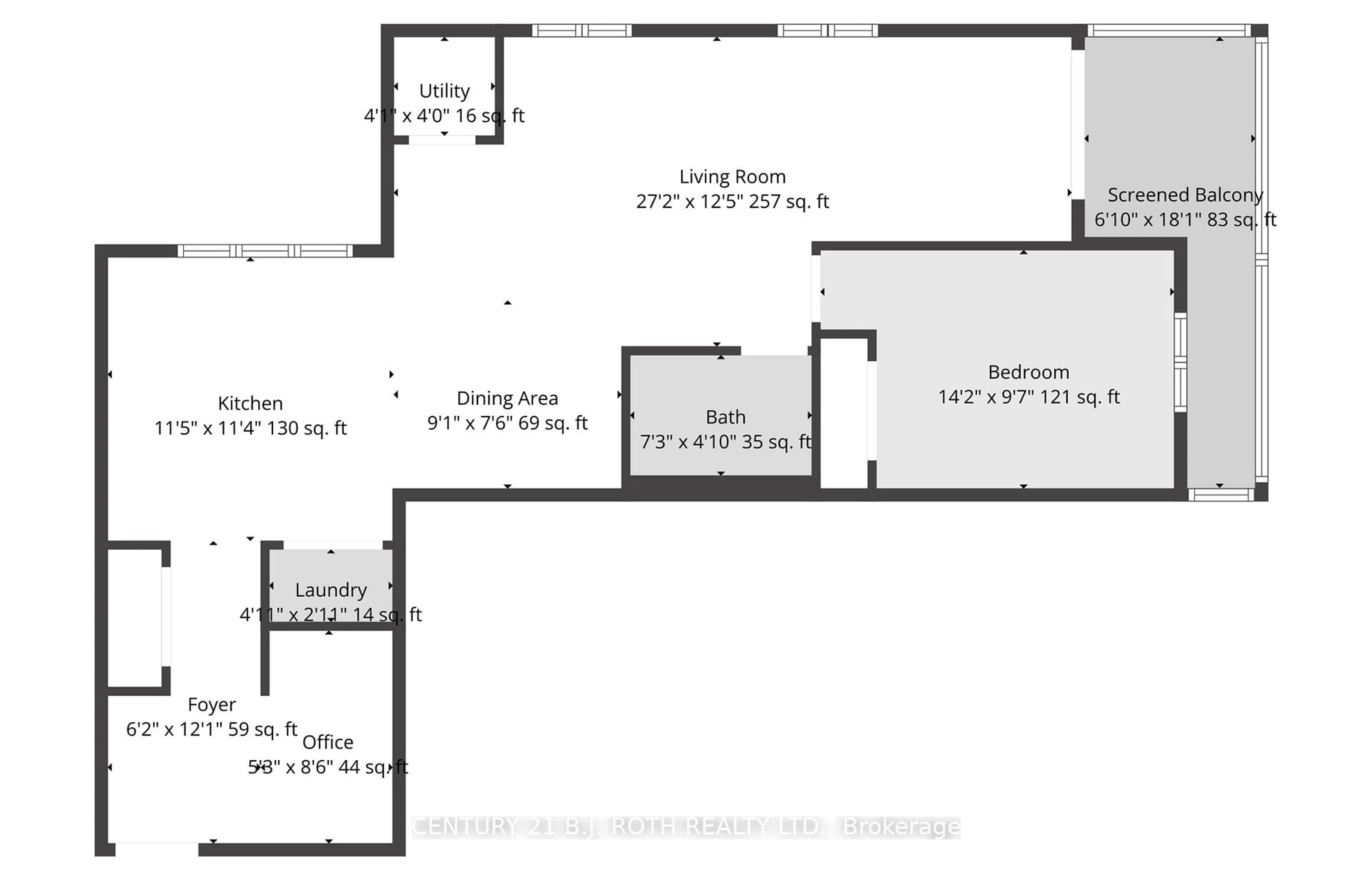 Floor plan for 15 KNEESHAW Dr #511, Barrie Ontario L9J 0J8
