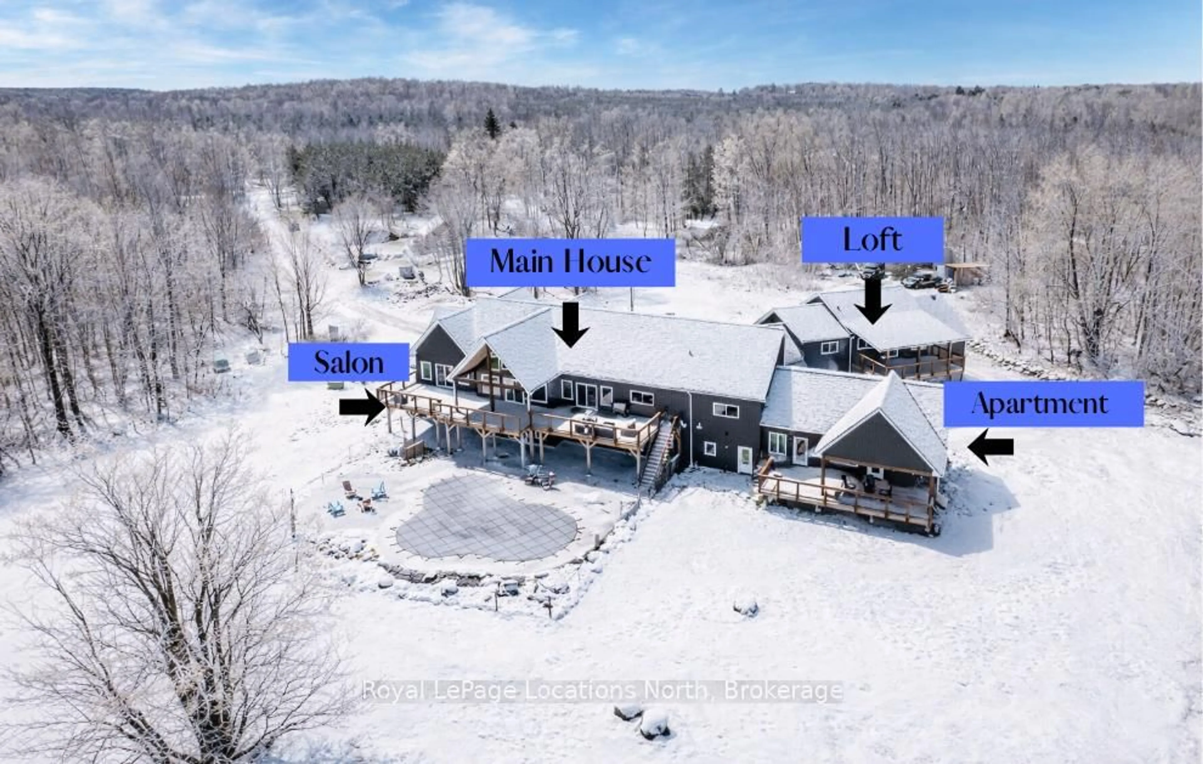 A pic from outside/outdoor area/front of a property/back of a property/a pic from drone, unknown for 5385 8 Line, Oro-Medonte Ontario L0K 1N0