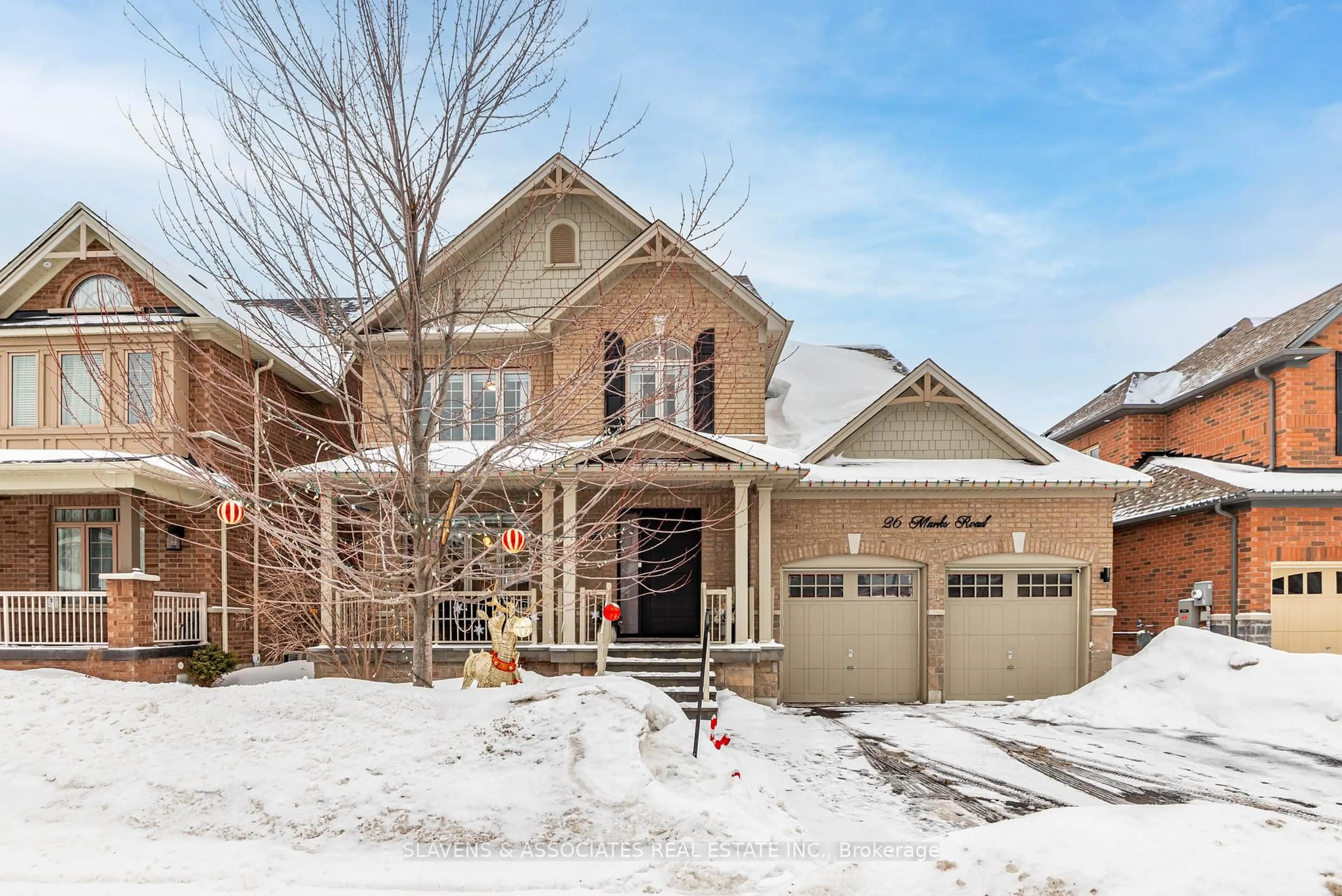 Home with brick exterior material, street for 26 Marks Rd, Springwater Ontario L9X 0S5