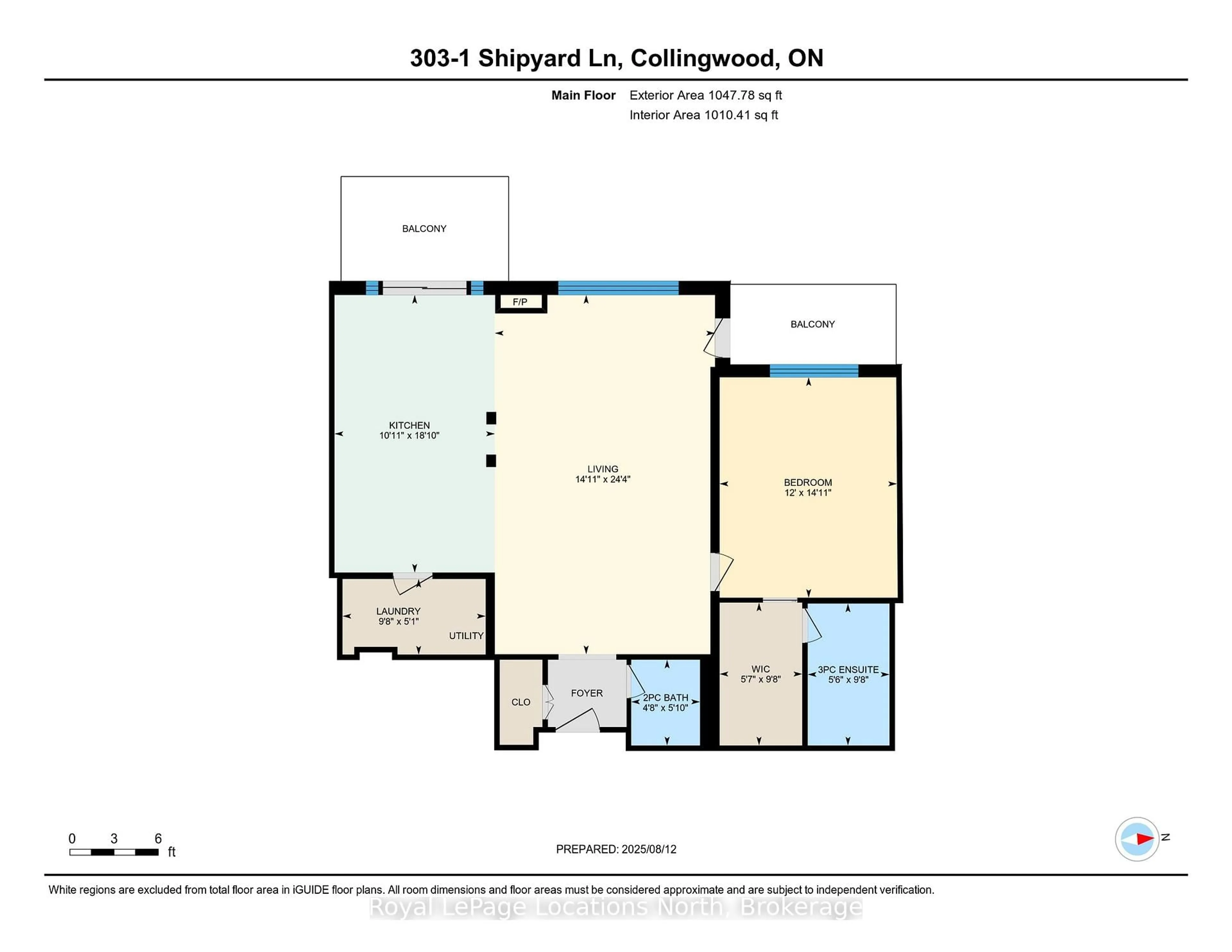 Floor plan for 1 Shipyard Lane #303, Collingwood Ontario L9Y 0W2