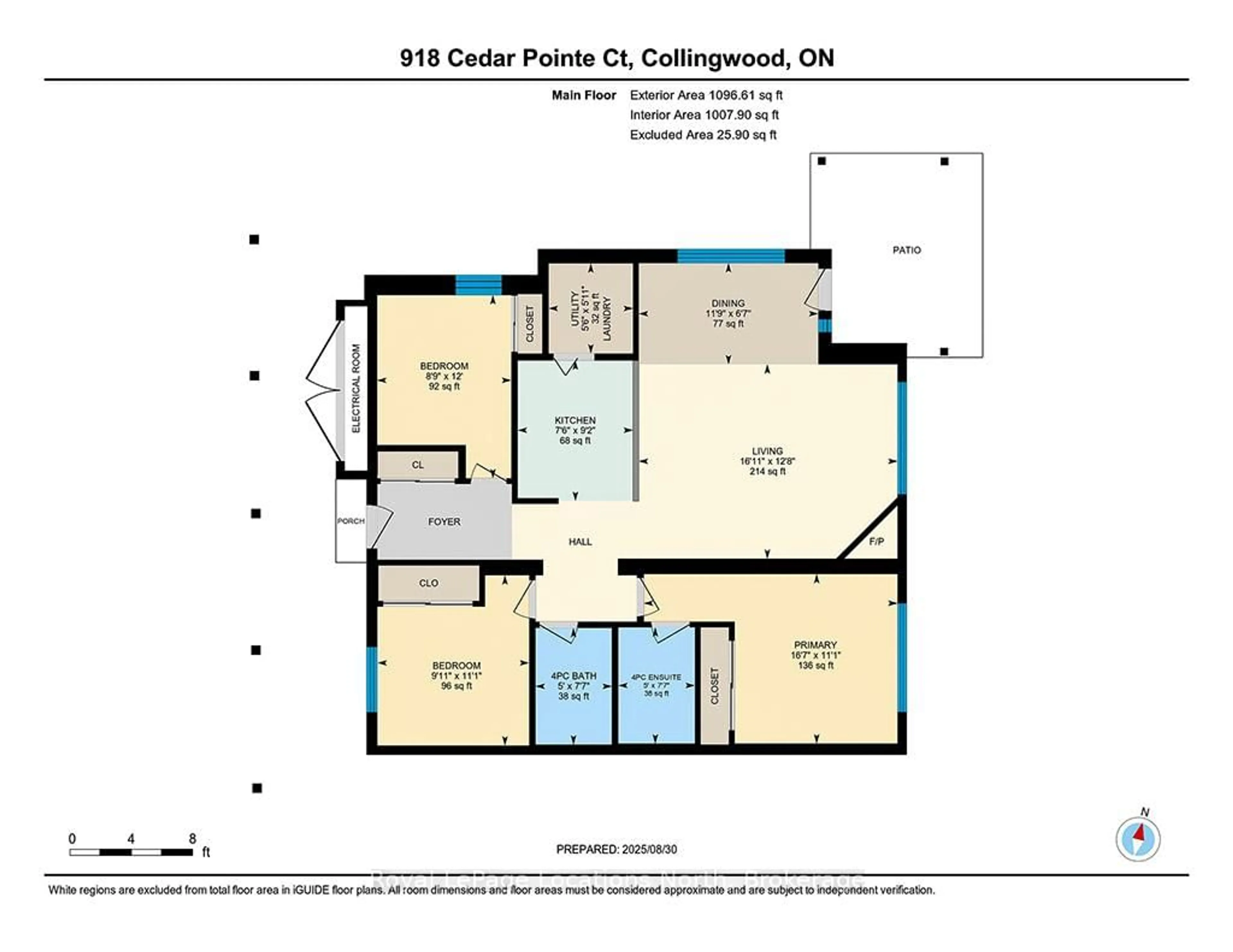 Floor plan for 918 Cedar Pointe Crt, Collingwood Ontario L9Y 5C7