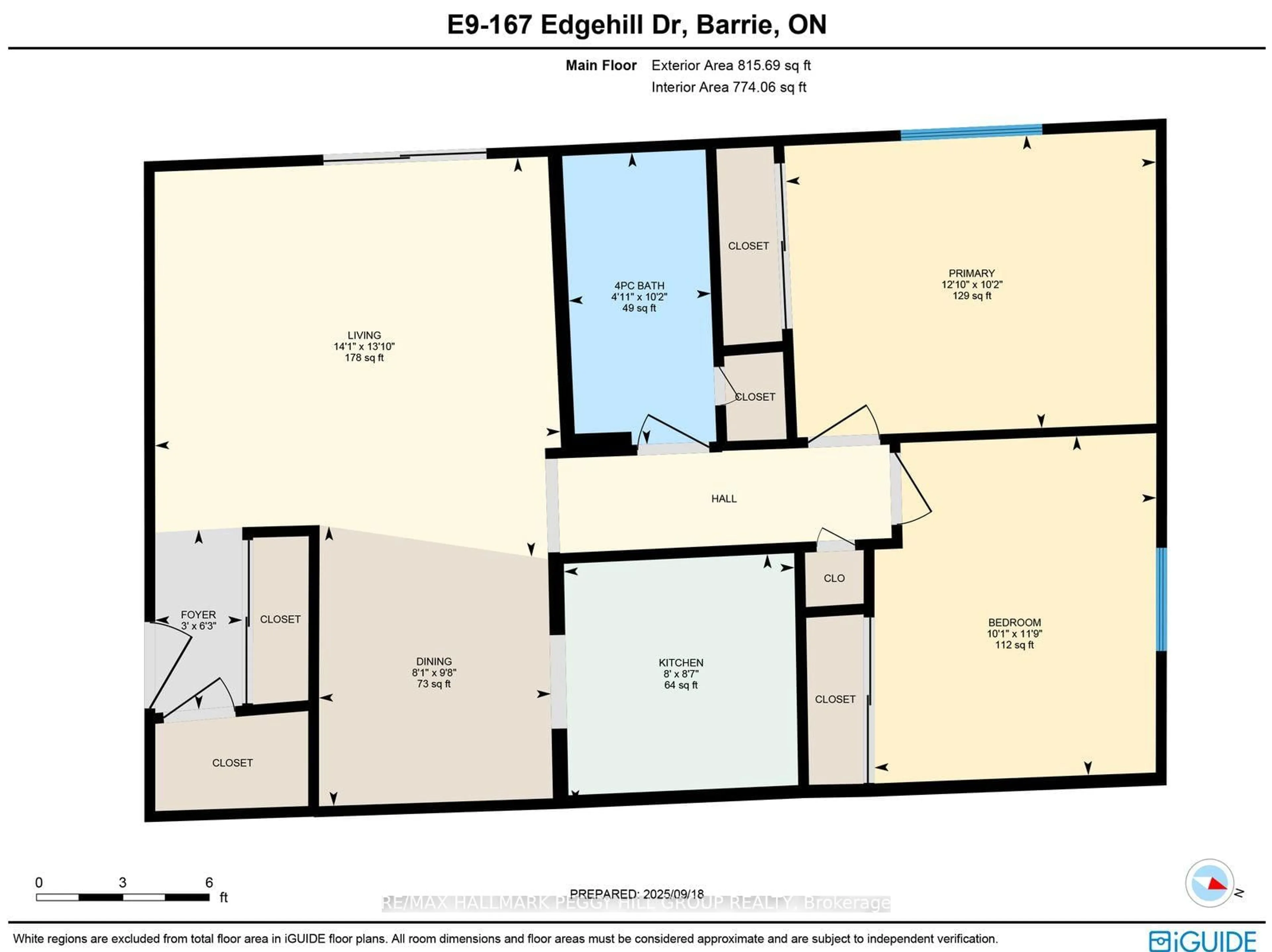 Floor plan for 167 Edgehill Dr #E9, Barrie Ontario L4N 1L9