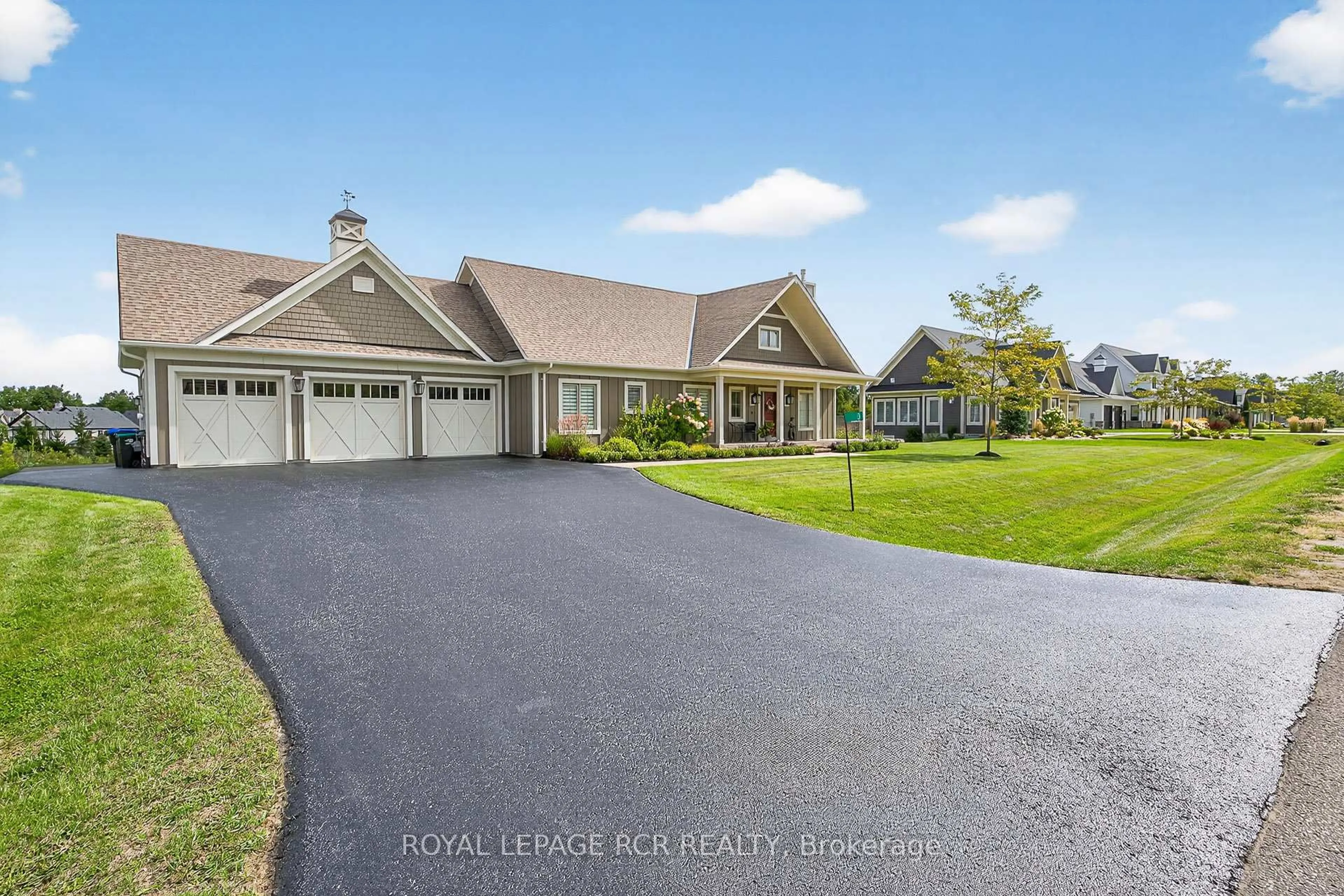 A pic from outside/outdoor area/front of a property/back of a property/a pic from drone, water/lake/river/ocean view for 3 Thoroughbred Dr, Oro-Medonte Ontario L0K 1E0