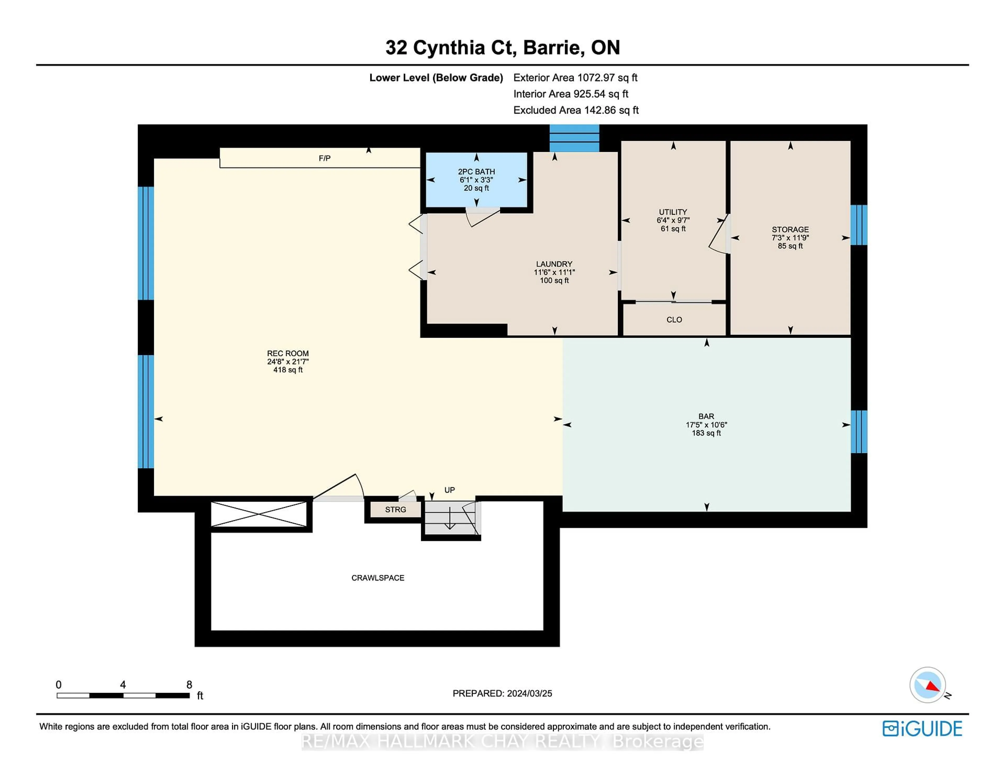 Floor plan for 32 Cynthia Crt, Barrie Ontario L4M 2X4