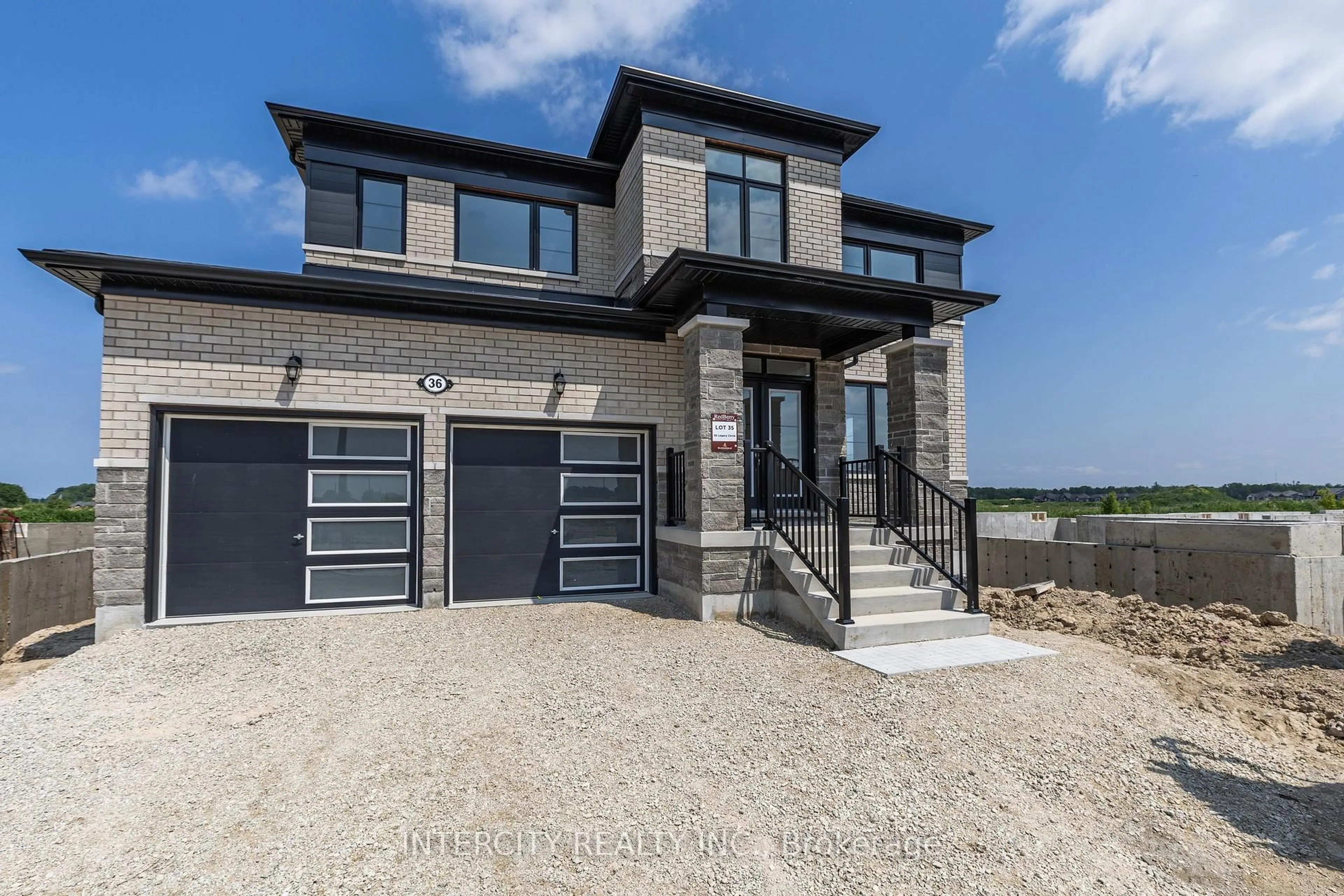 Home with brick exterior material, street for 36 Legacy Circ, Wasaga Beach Ontario L9Z 0M5