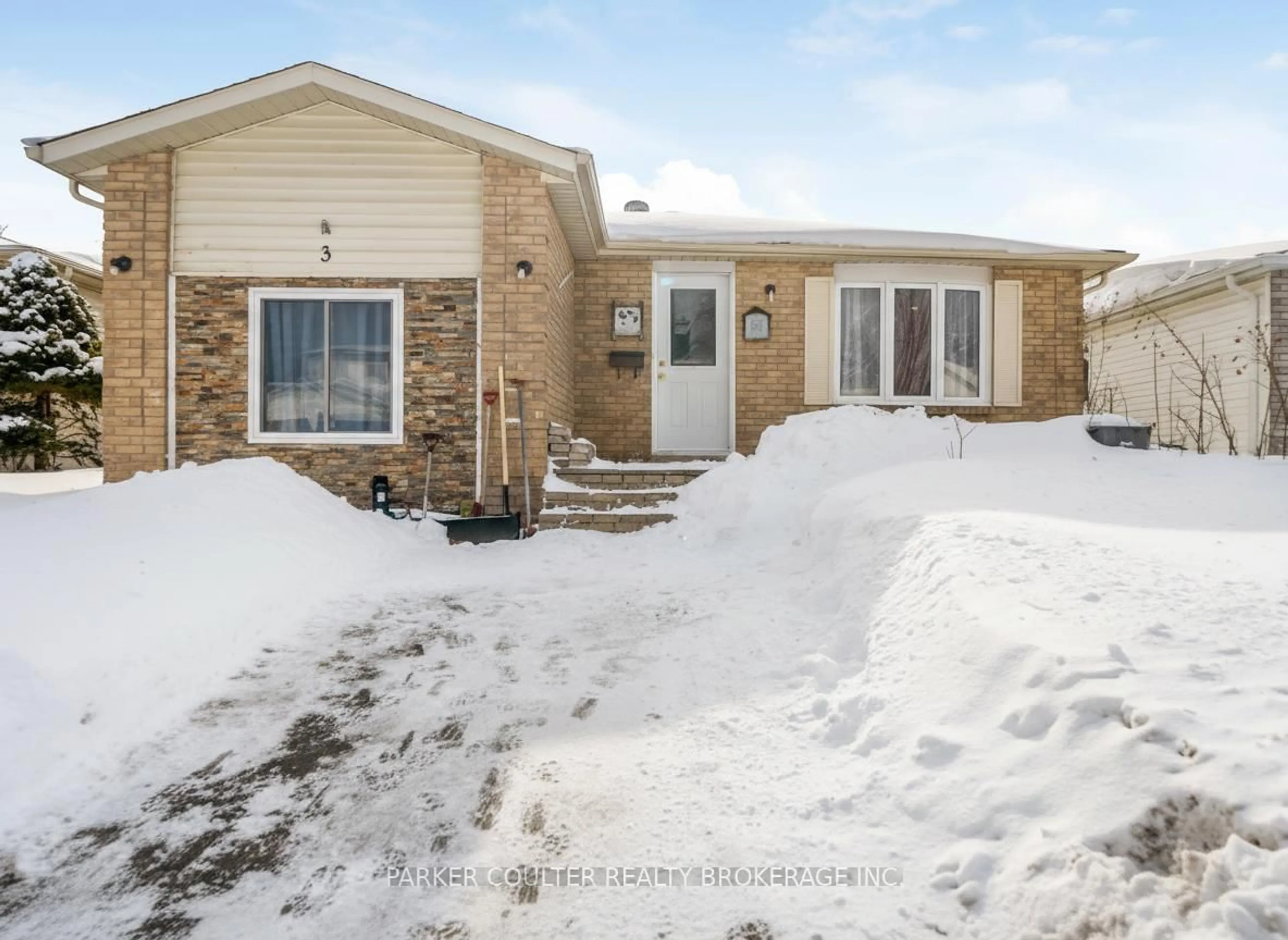 Home with brick exterior material, street for 3 Hickling Tr, Barrie Ontario L4M 5V7