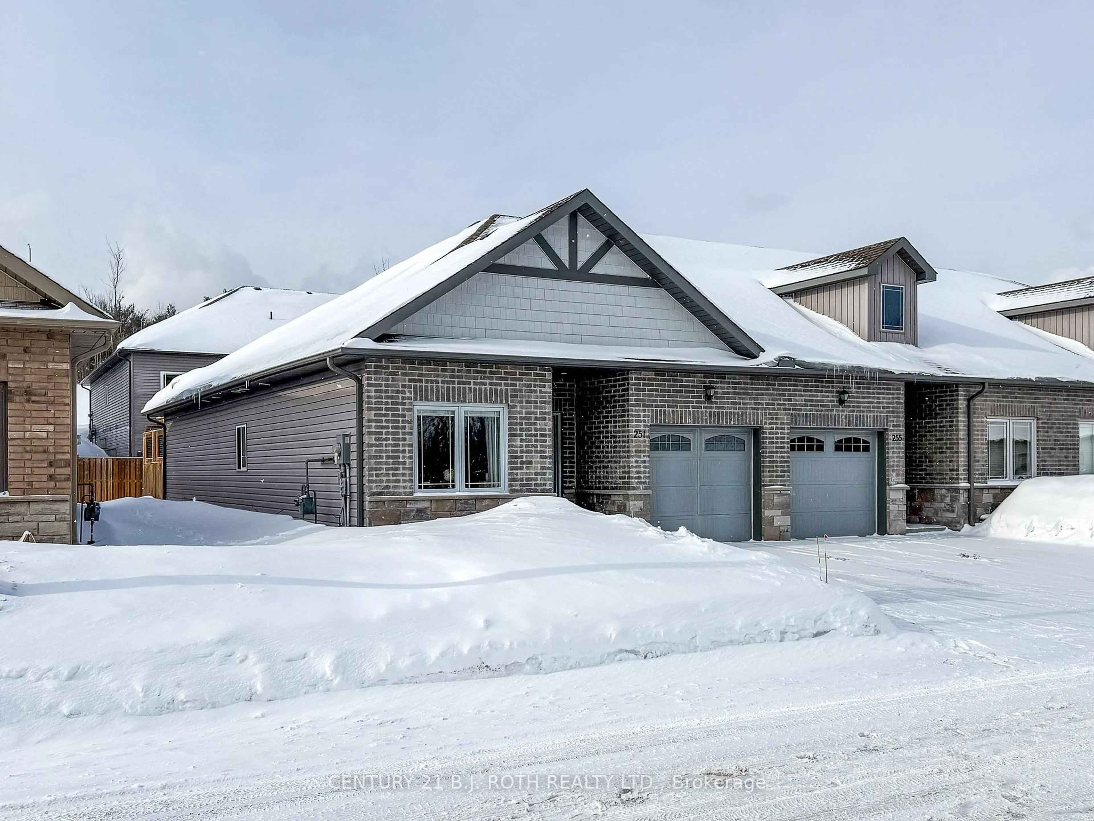 Home with brick exterior material, street for 251 Lucy Lane, Orillia Ontario L3V 0G3