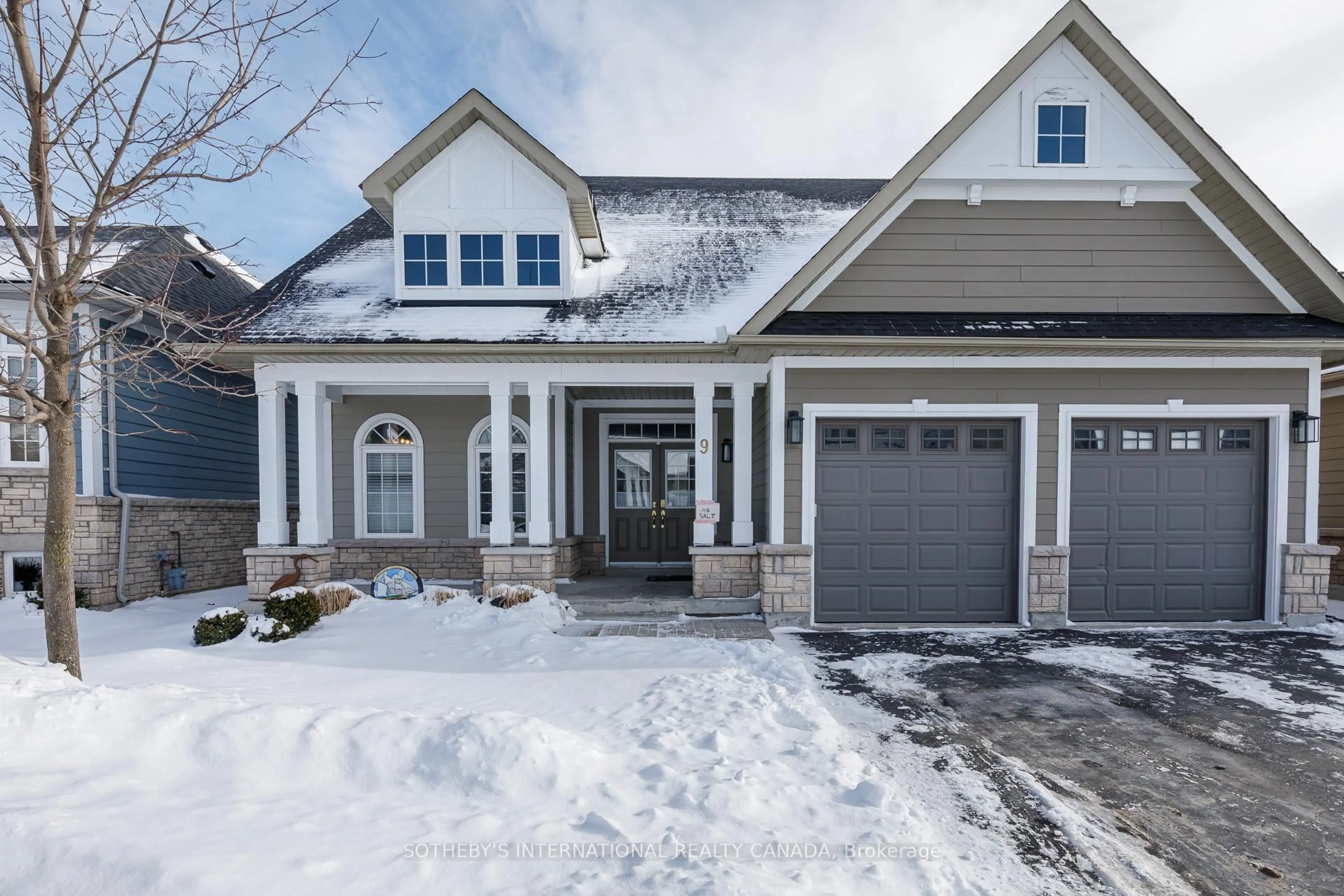 Home with brick exterior material, street for 9 Waterpond Pl, Collingwood Ontario L9Y 4Z9