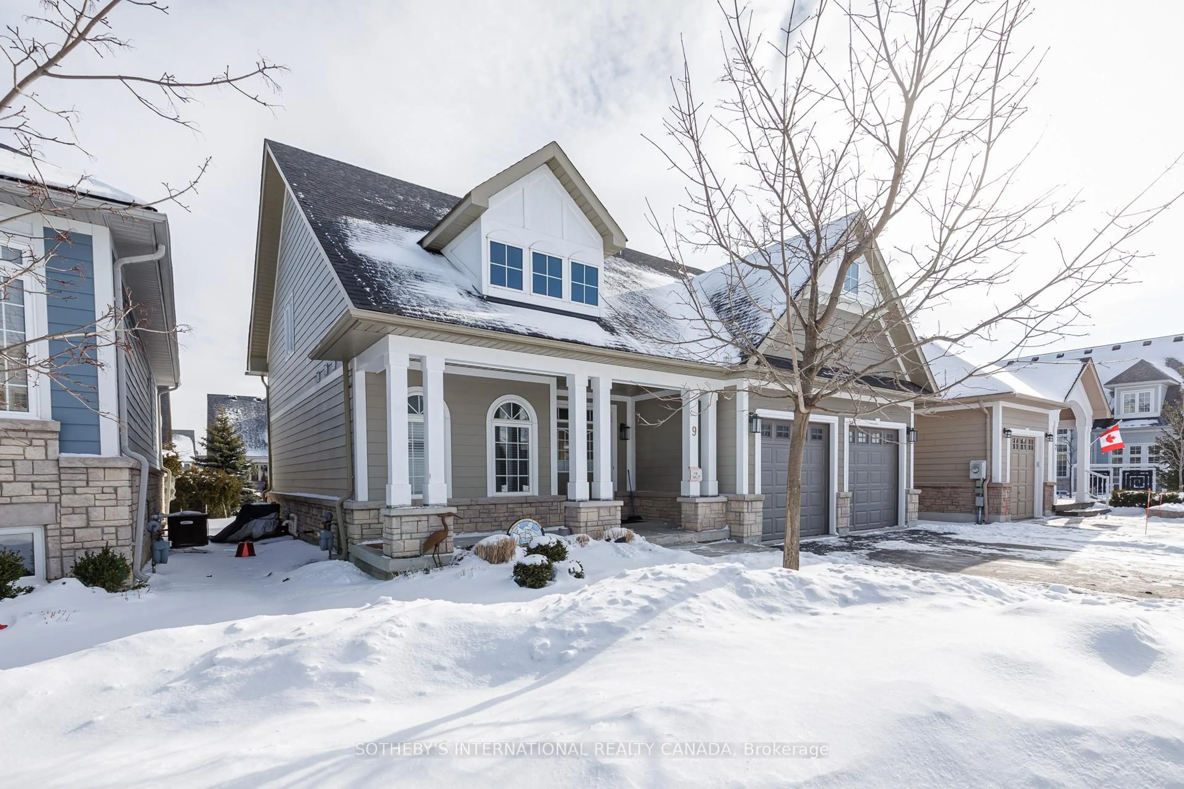 Home with brick exterior material, street for 9 Waterpond Pl, Collingwood Ontario L9Y 4Z9