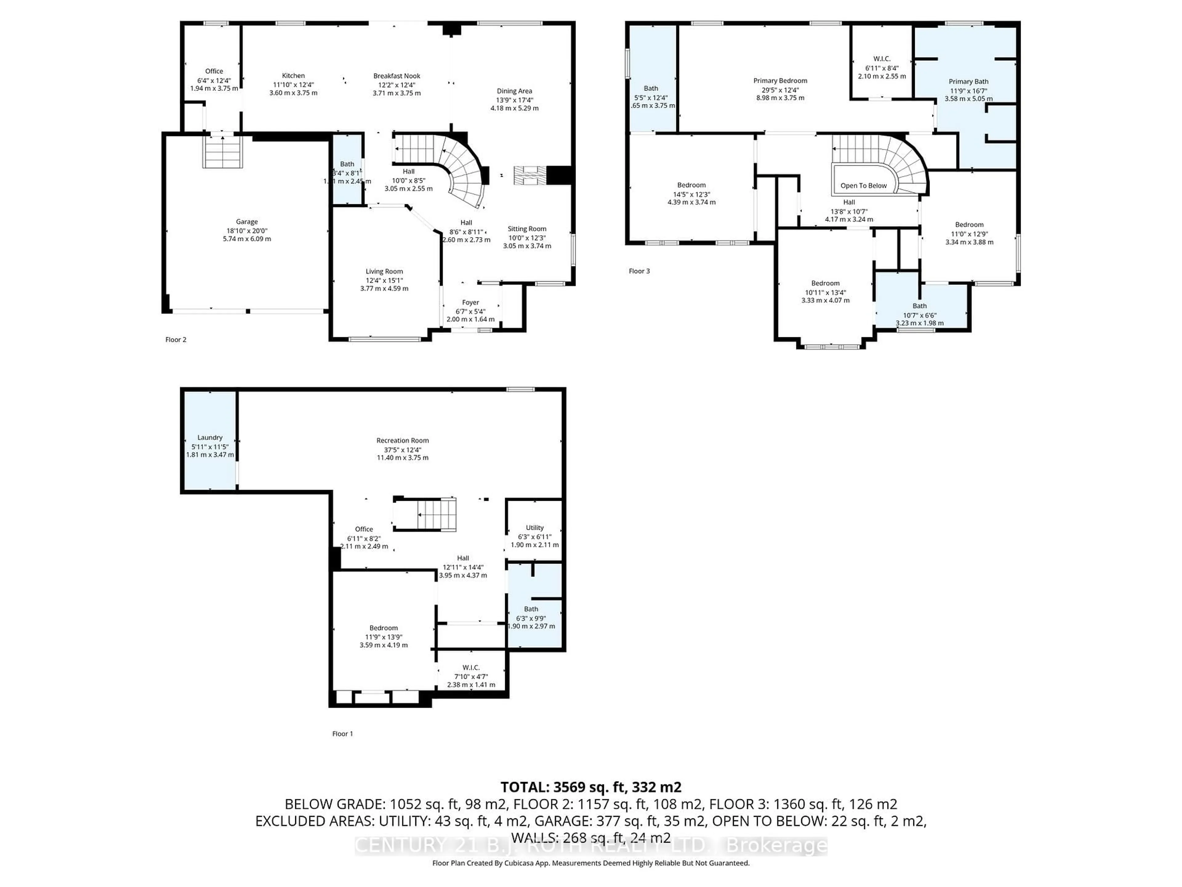 Floor plan for 63 The Queensway, Barrie Ontario L4M 7J3