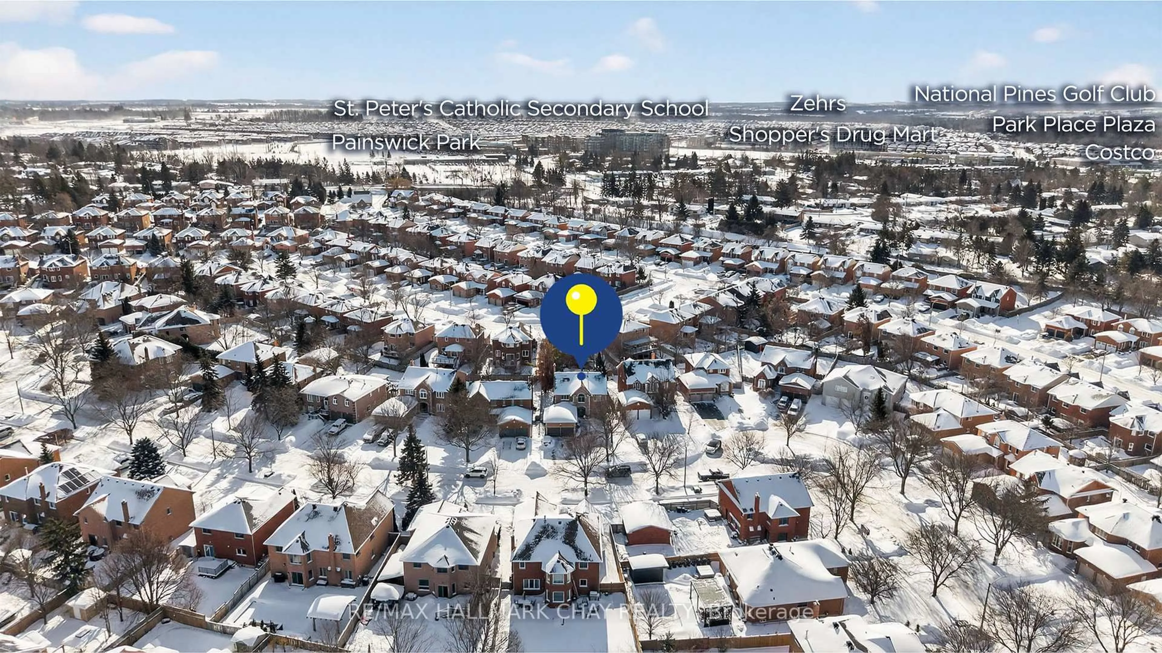 A pic from outside/outdoor area/front of a property/back of a property/a pic from drone, unknown for 25 Falling Brook Dr, Barrie Ontario L4N 7E9