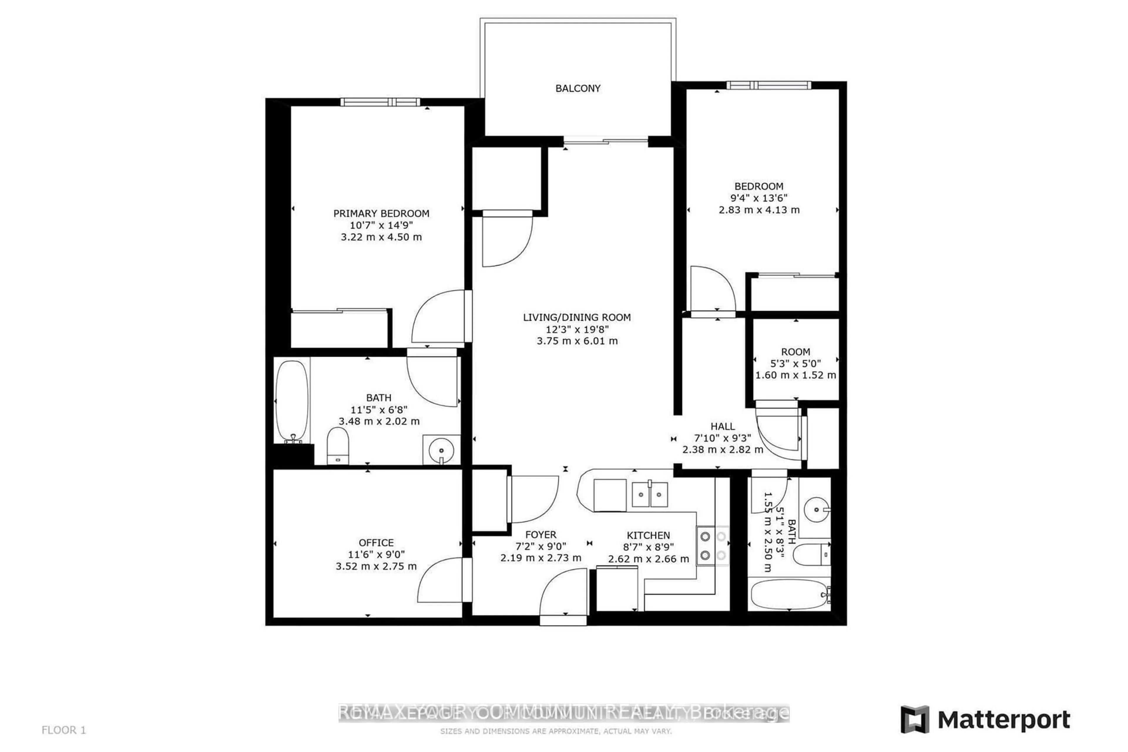 Floor plan for 295 Cundles Rd #304, Barrie Ontario L4E 1A2