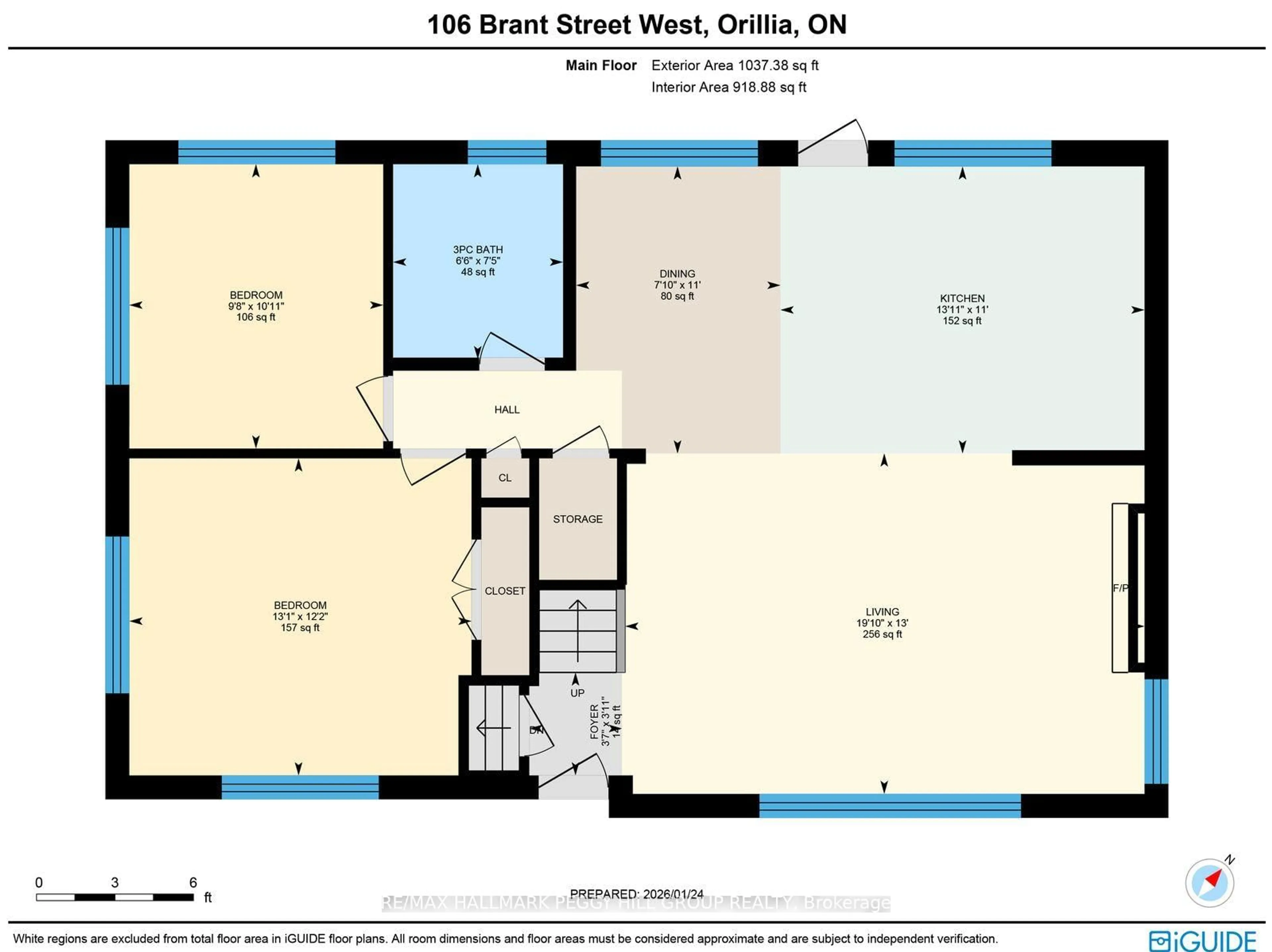 Floor plan for 106 Brant St, Orillia Ontario L3V 3P1