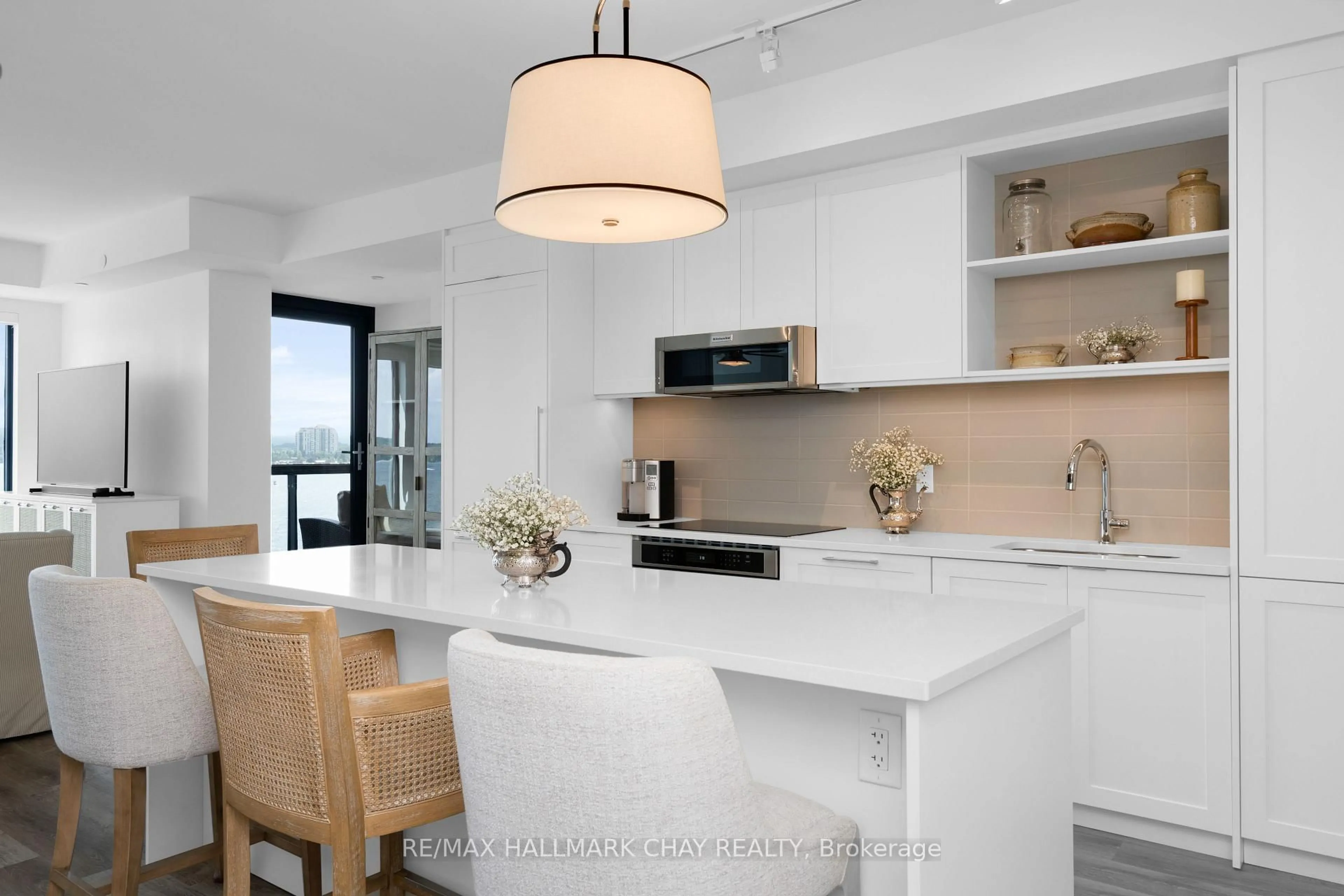 Contemporary kitchen, ceramic/tile floor for 185 Dunlop St #302, Barrie Ontario L4M 0L7