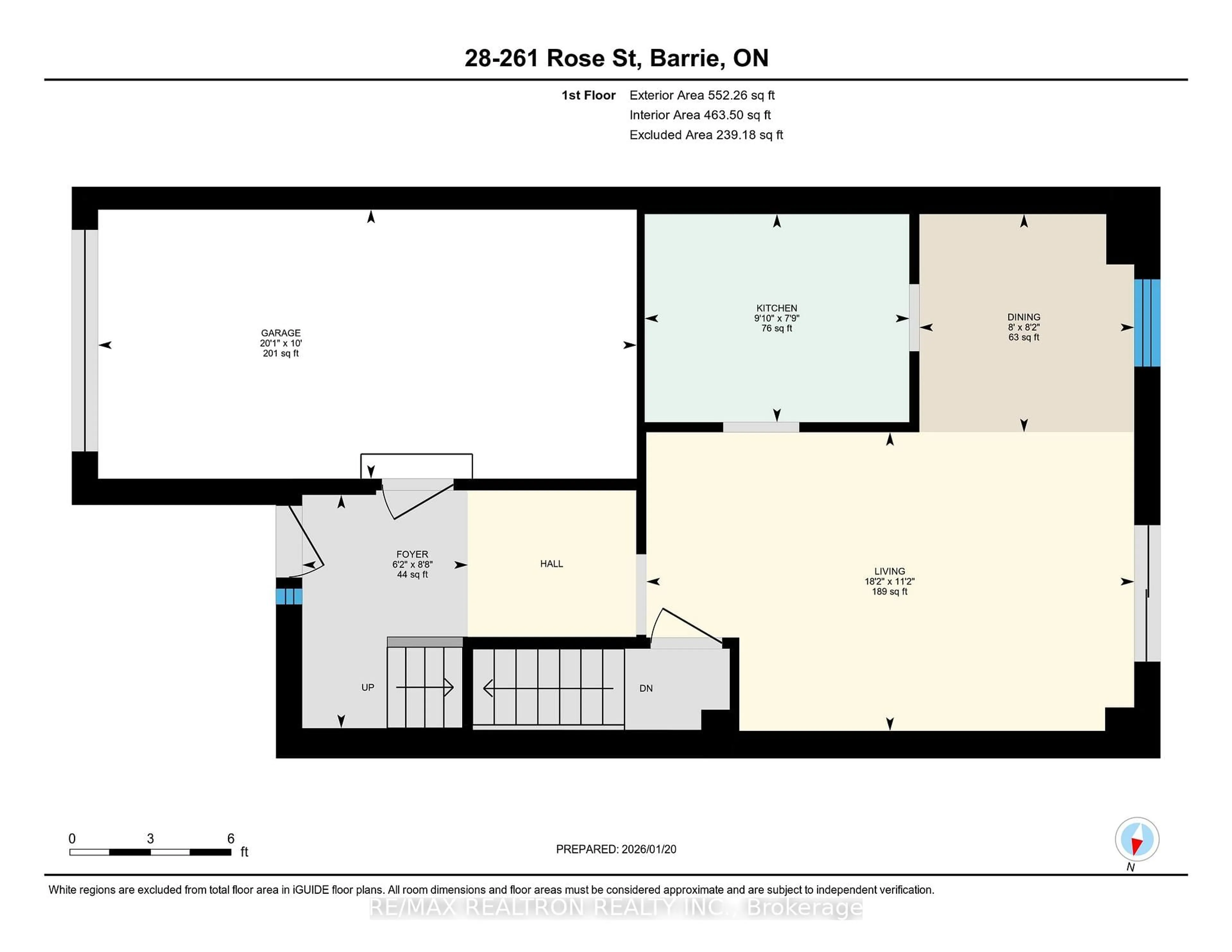 Floor plan for 261 Rose St, Barrie Ontario L4M 2V3