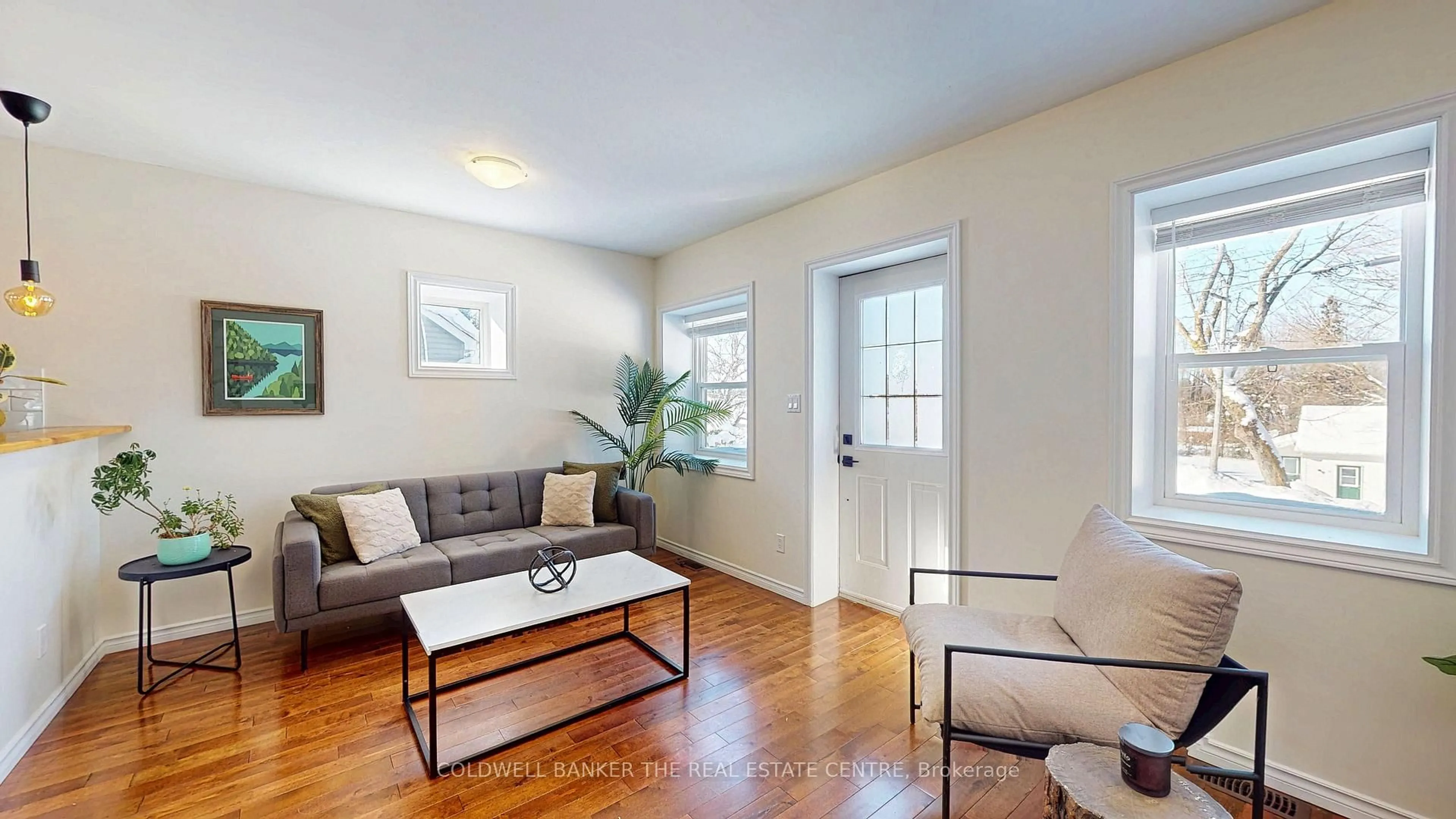 Living room with furniture, wood/laminate floor for 135 SIMCOE St, Orillia Ontario L3V 1G8