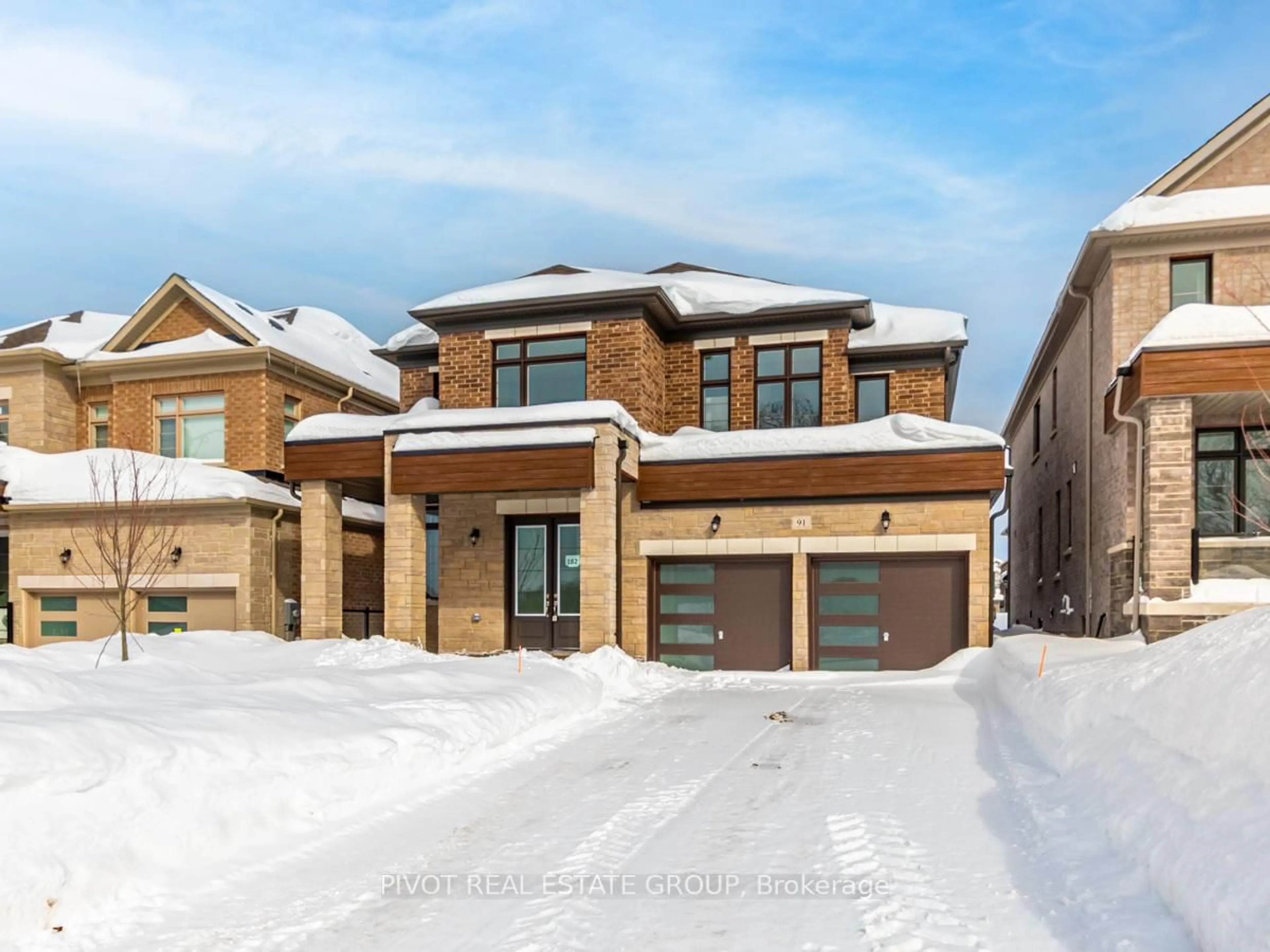 Home with brick exterior material, street for 91 Calypso Ave, Springwater Ontario L9X 2C6