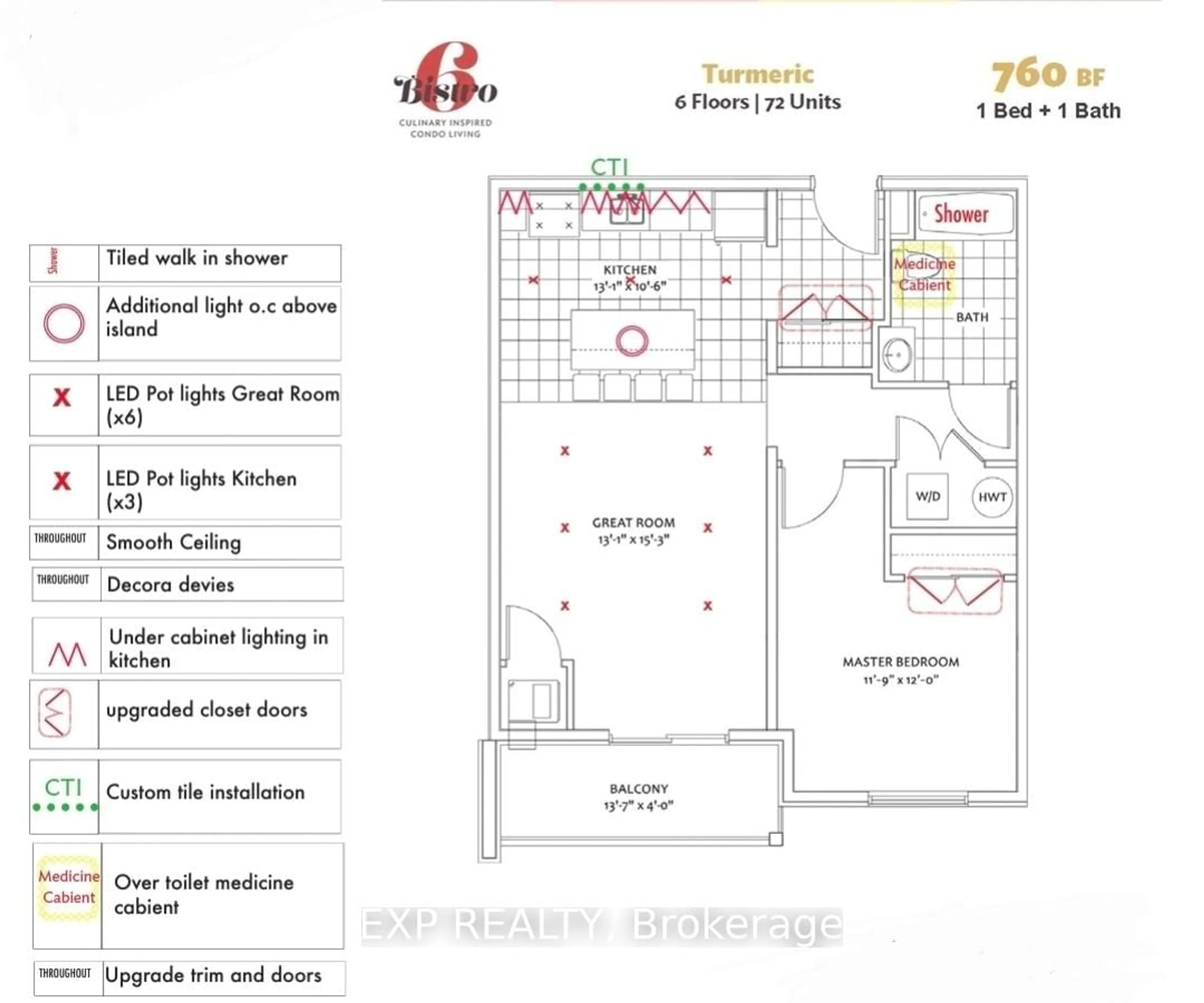 Floor plan for 8 Culinary Lane #409, Barrie Ontario L9J 0T2