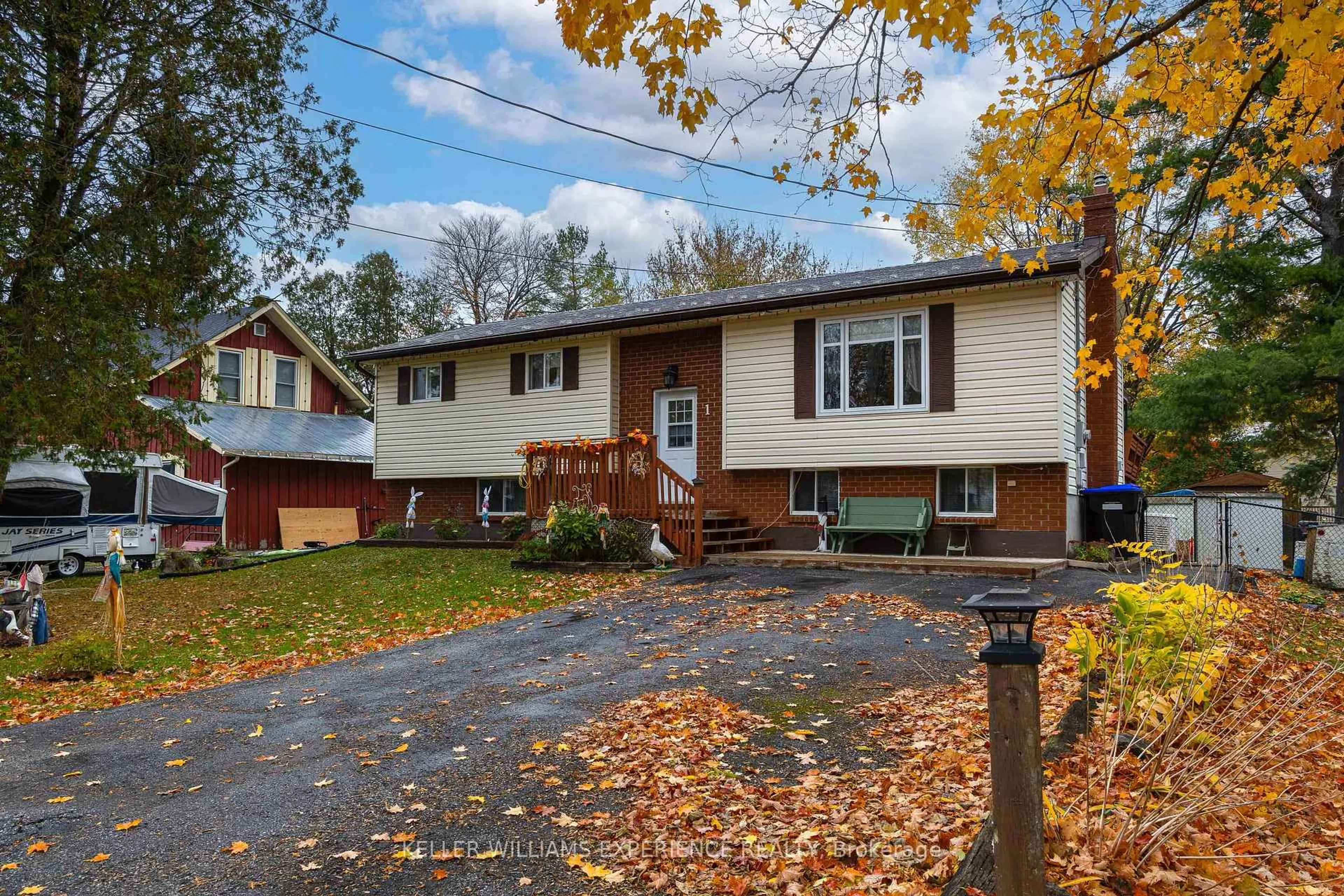 Home with vinyl exterior material, street for 1 Bush St, Severn Ontario L0K 1E0