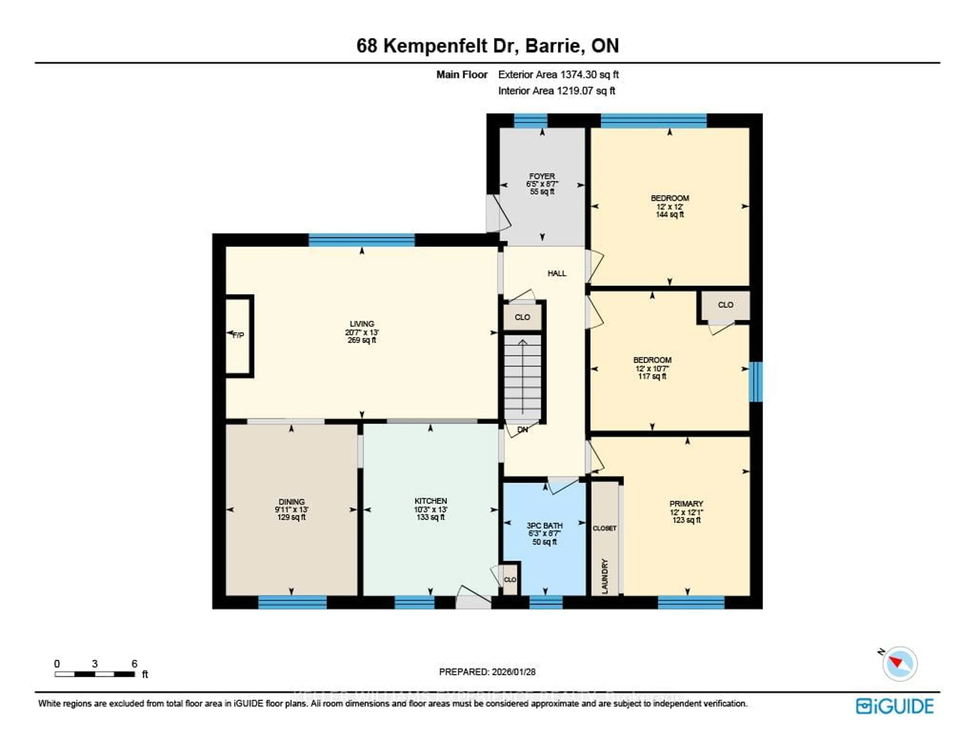 Floor plan for 68 Kempenfelt Dr, Barrie Ontario L4M 1C1