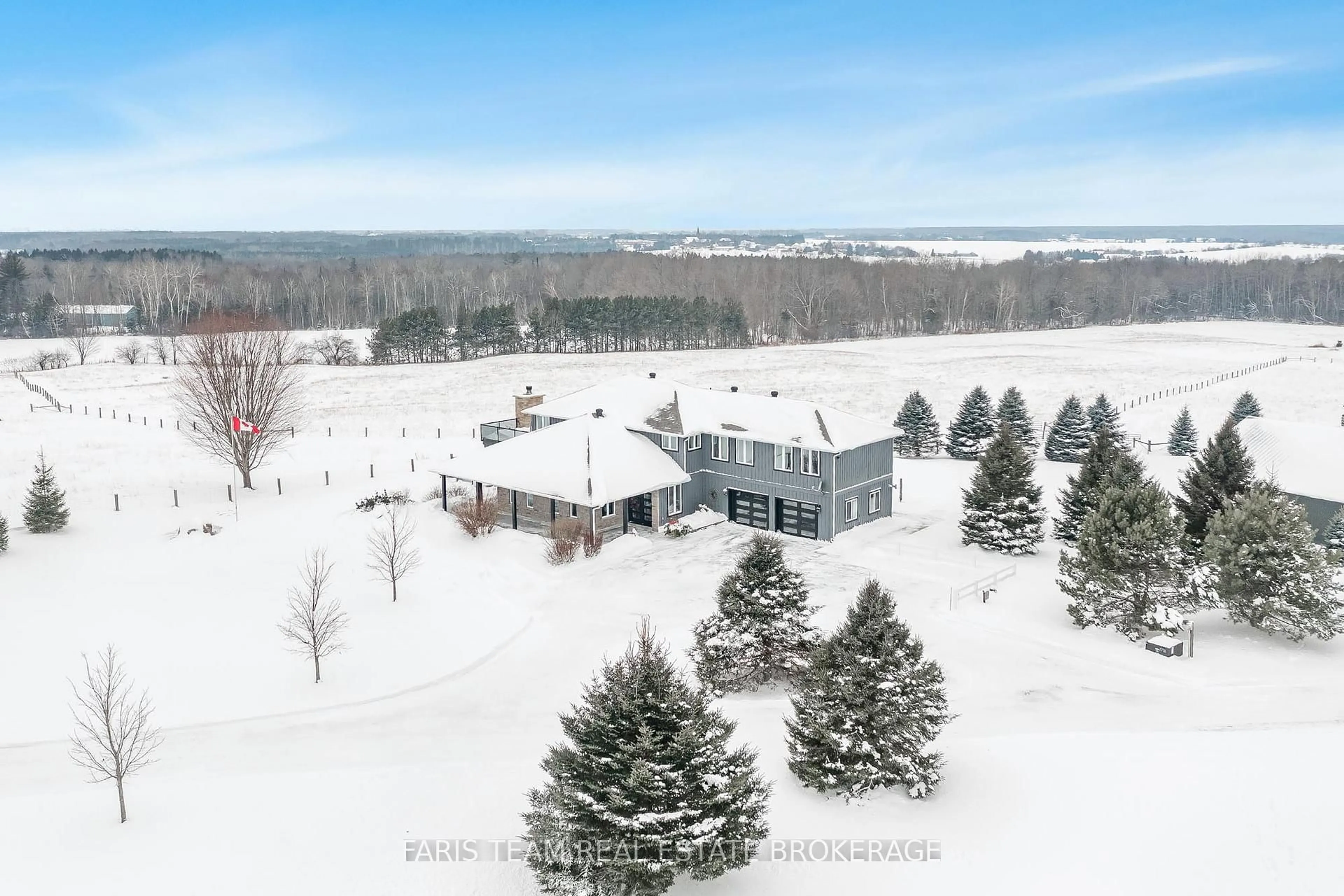 A pic from outside/outdoor area/front of a property/back of a property/a pic from drone, mountain view for 130 Concession 15, Tiny Ontario L9M 0N8