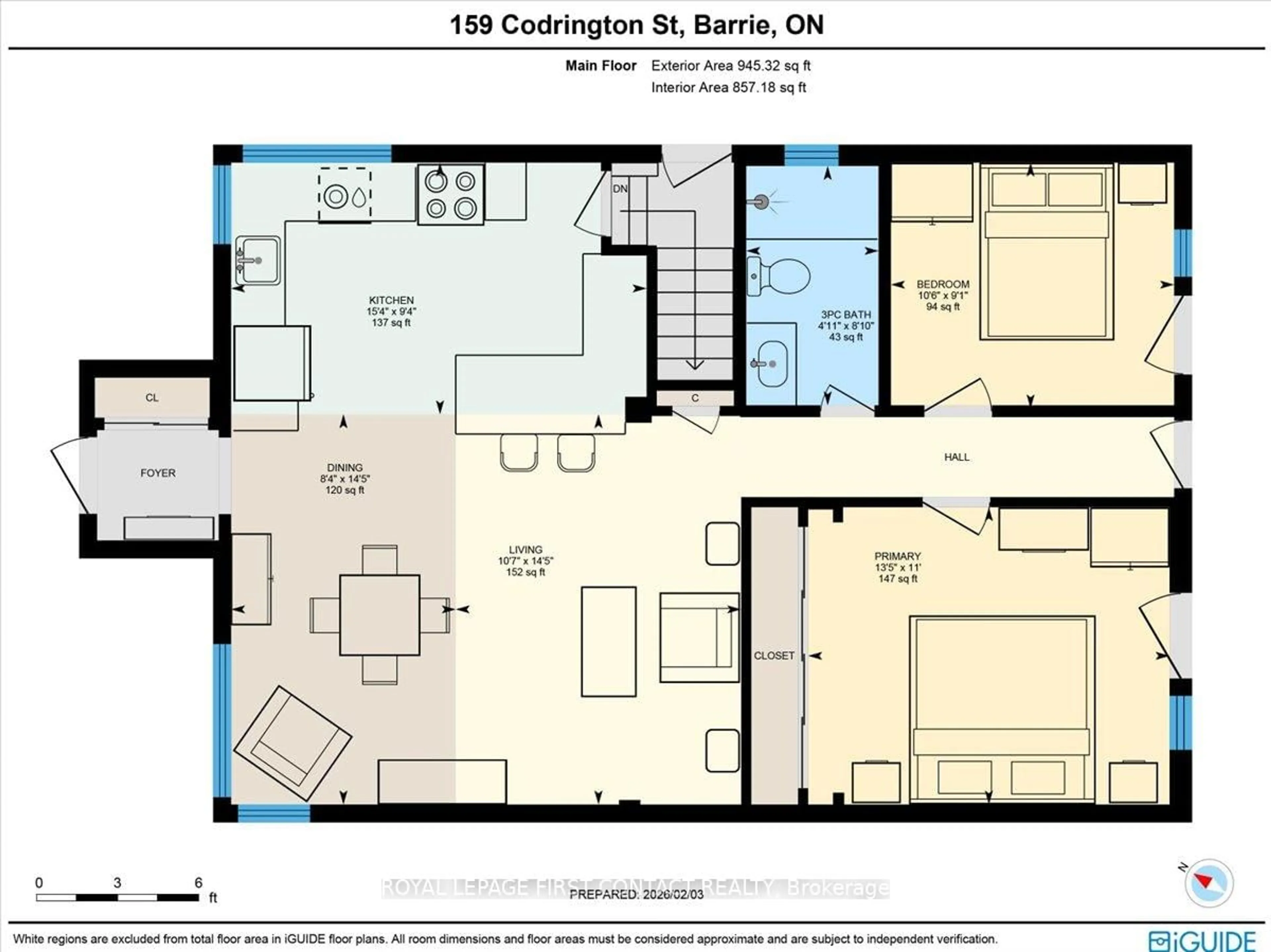 Floor plan for 159 Codrington St, Barrie Ontario L4M 1R9