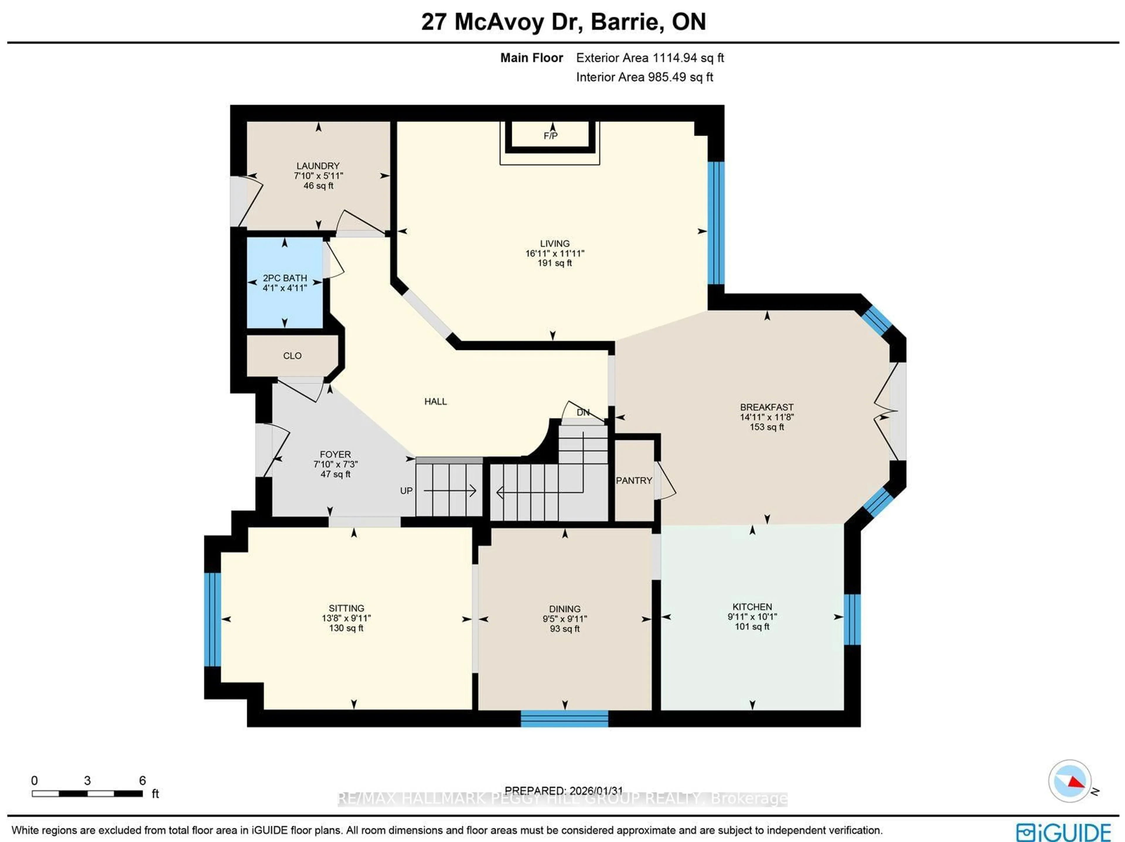 Floor plan for 27 McAvoy Dr, Barrie Ontario L4N 0P8
