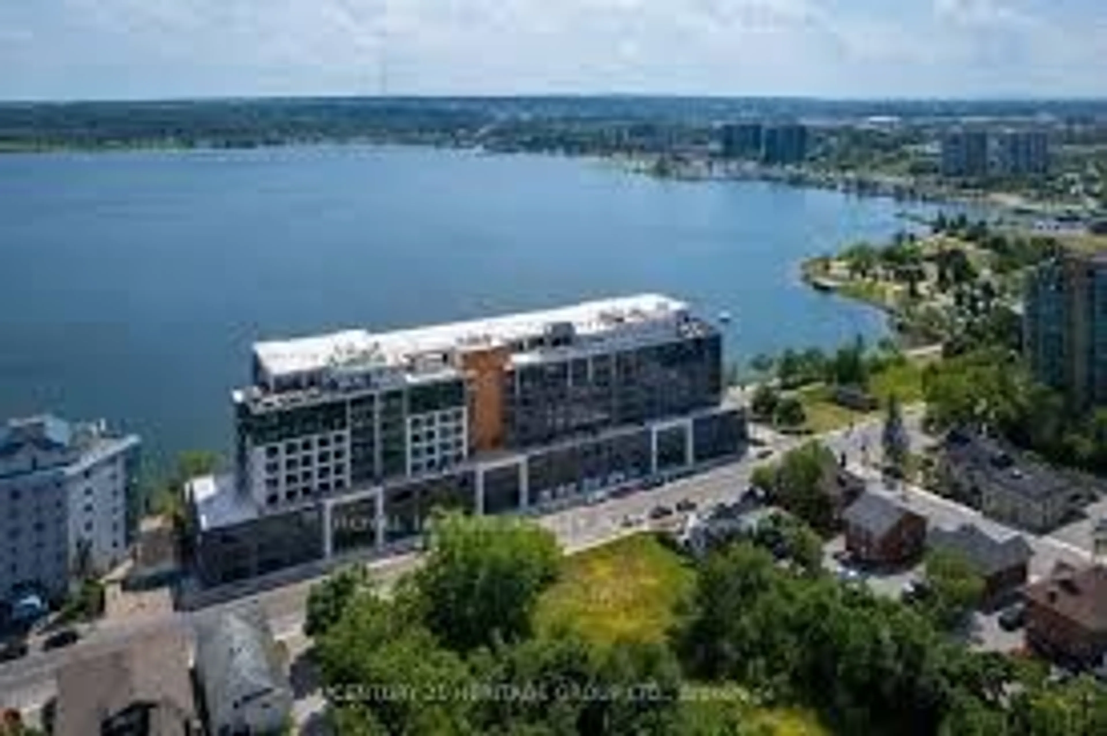 A pic from outside/outdoor area/front of a property/back of a property/a pic from drone, water/lake/river/ocean view for 185 Dunlop St #616, Barrie Ontario L4M 0L7