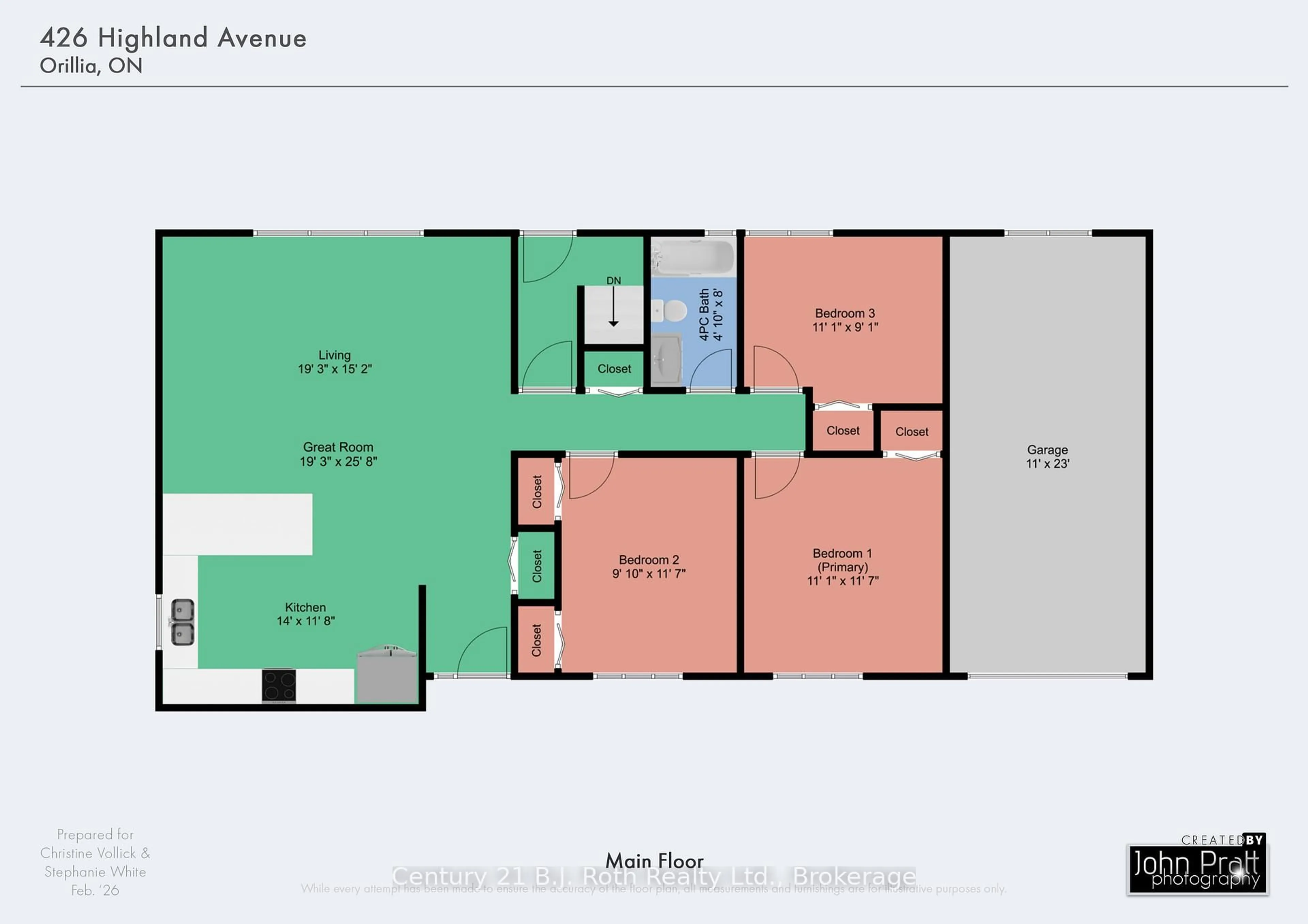 Floor plan for 426 Highland Ave, Orillia Ontario L3V 4E7