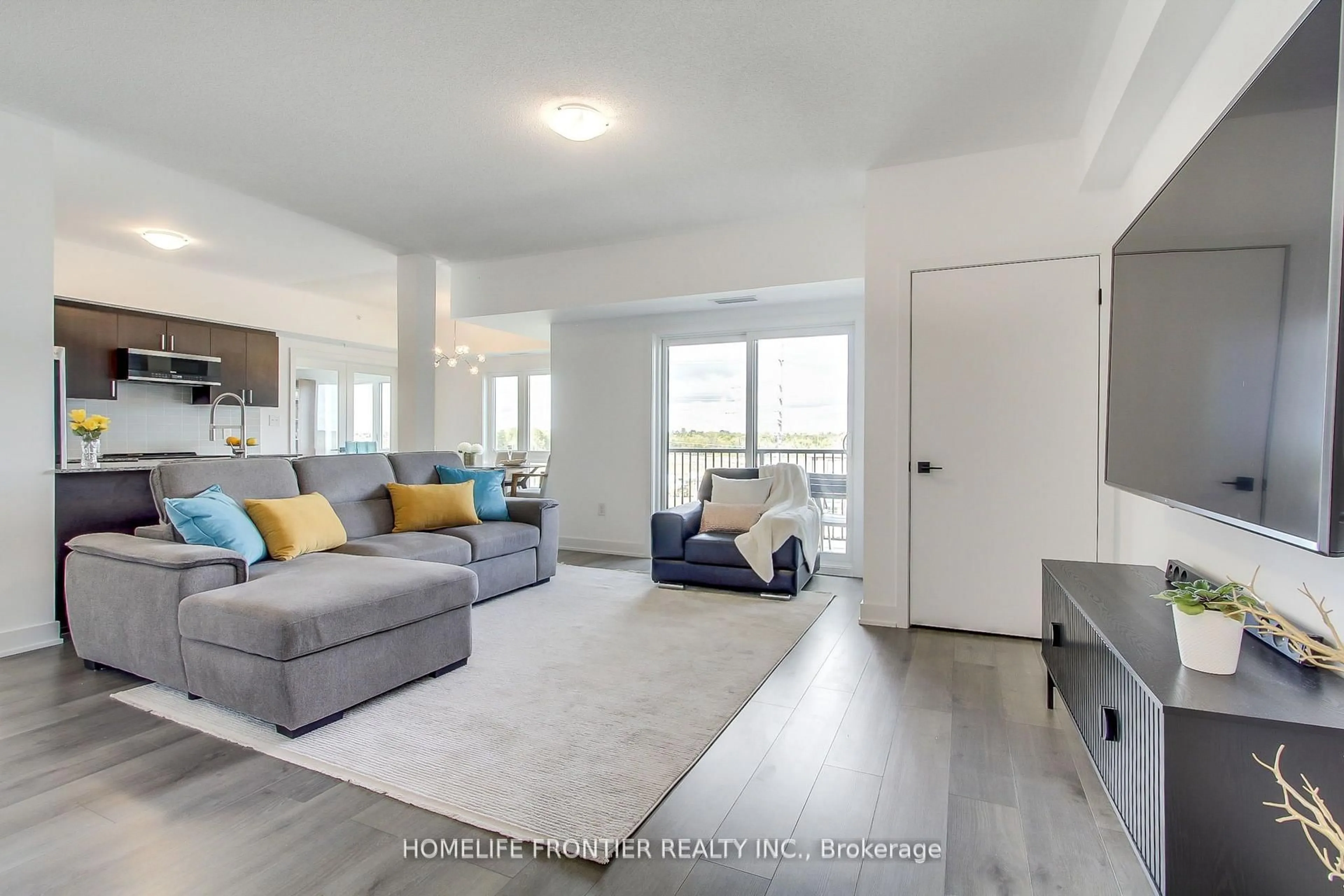 Living room with furniture, unknown for 4 Spice Way #318, Barrie Ontario L9J 0M2