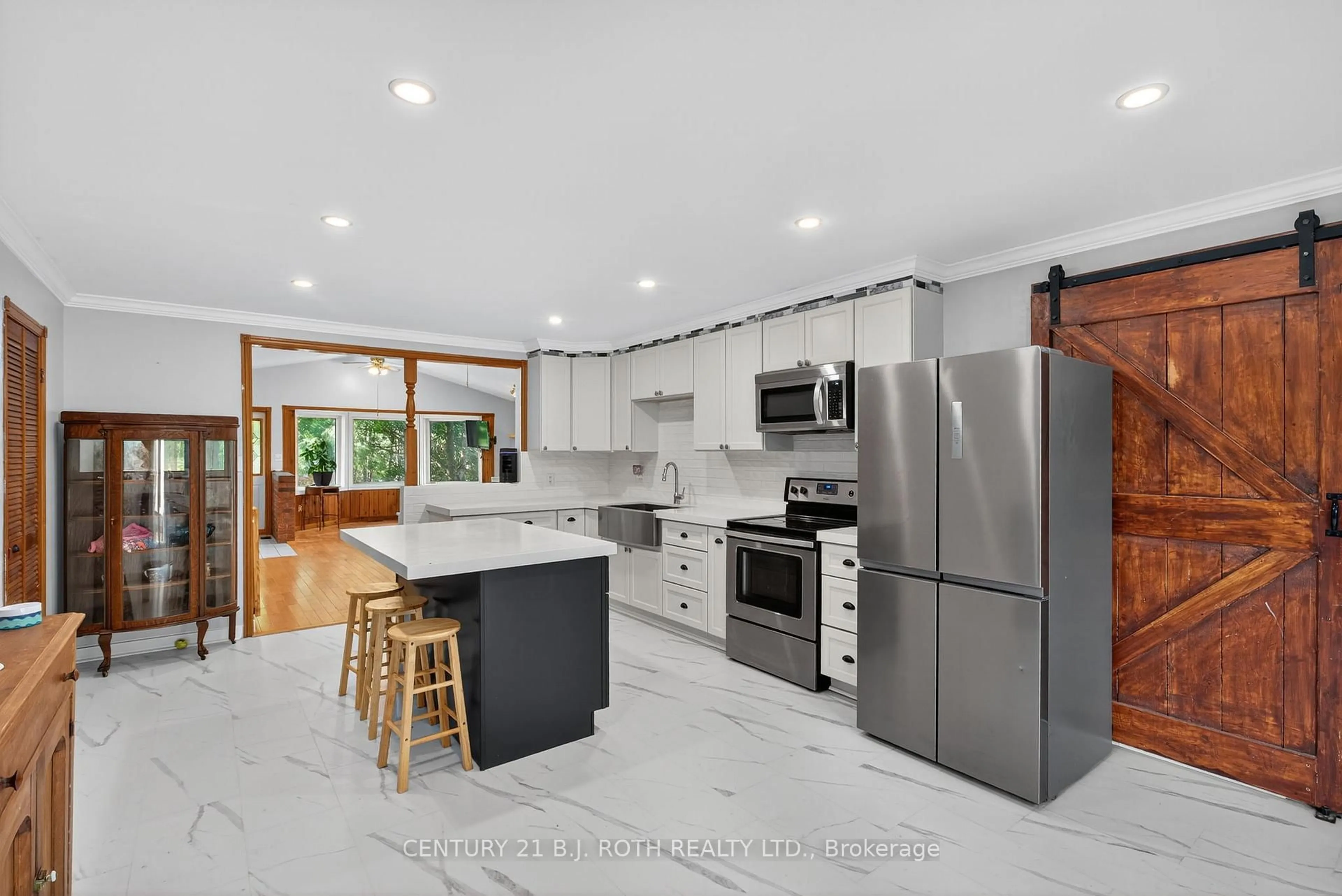 Contemporary kitchen, ceramic/tile floor for 281 Harvie Rd, Barrie Ontario L4N 8J5