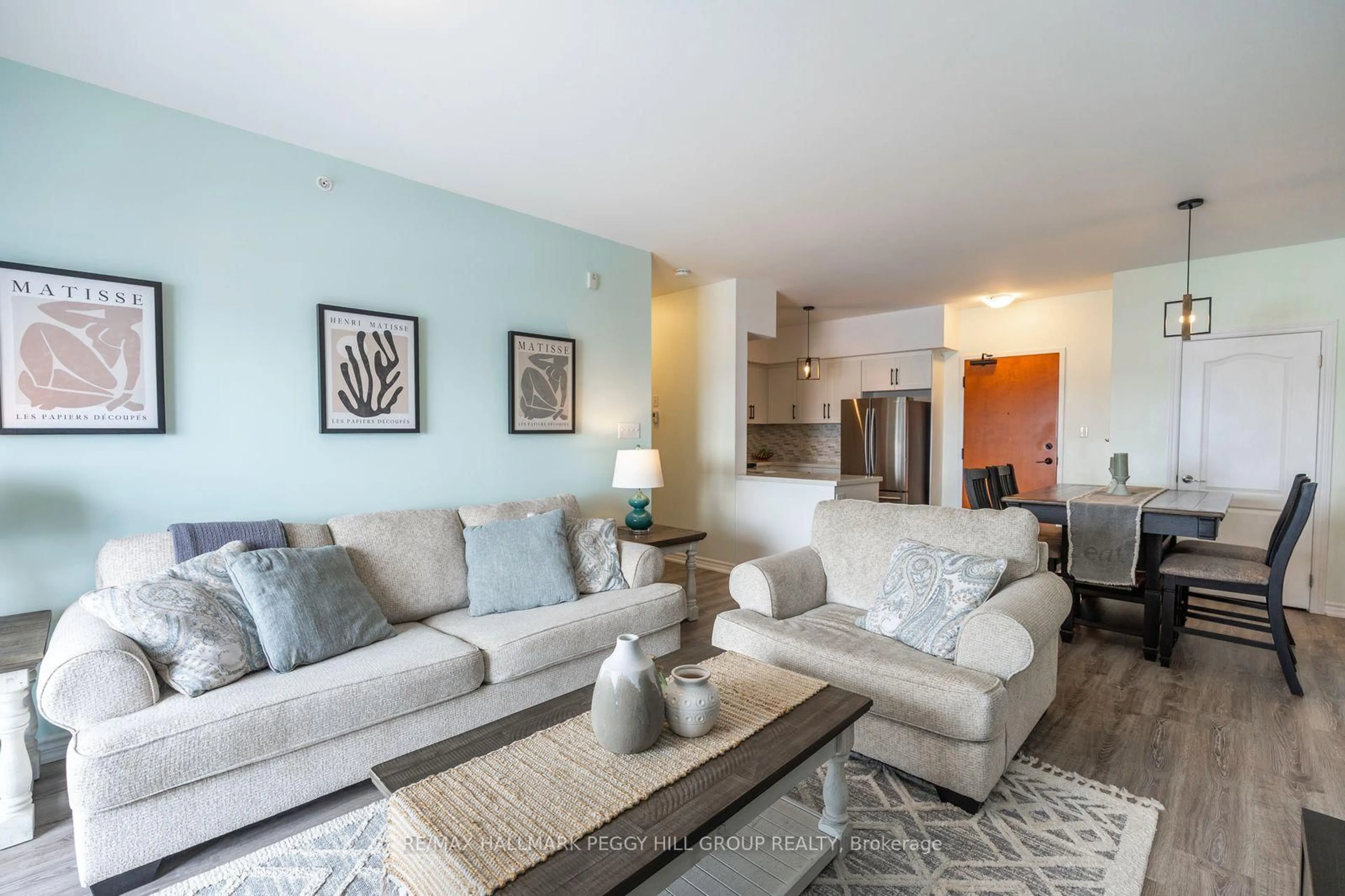 Living room with furniture, unknown for 100 Dean Ave #410, Barrie Ontario L9J 0H1