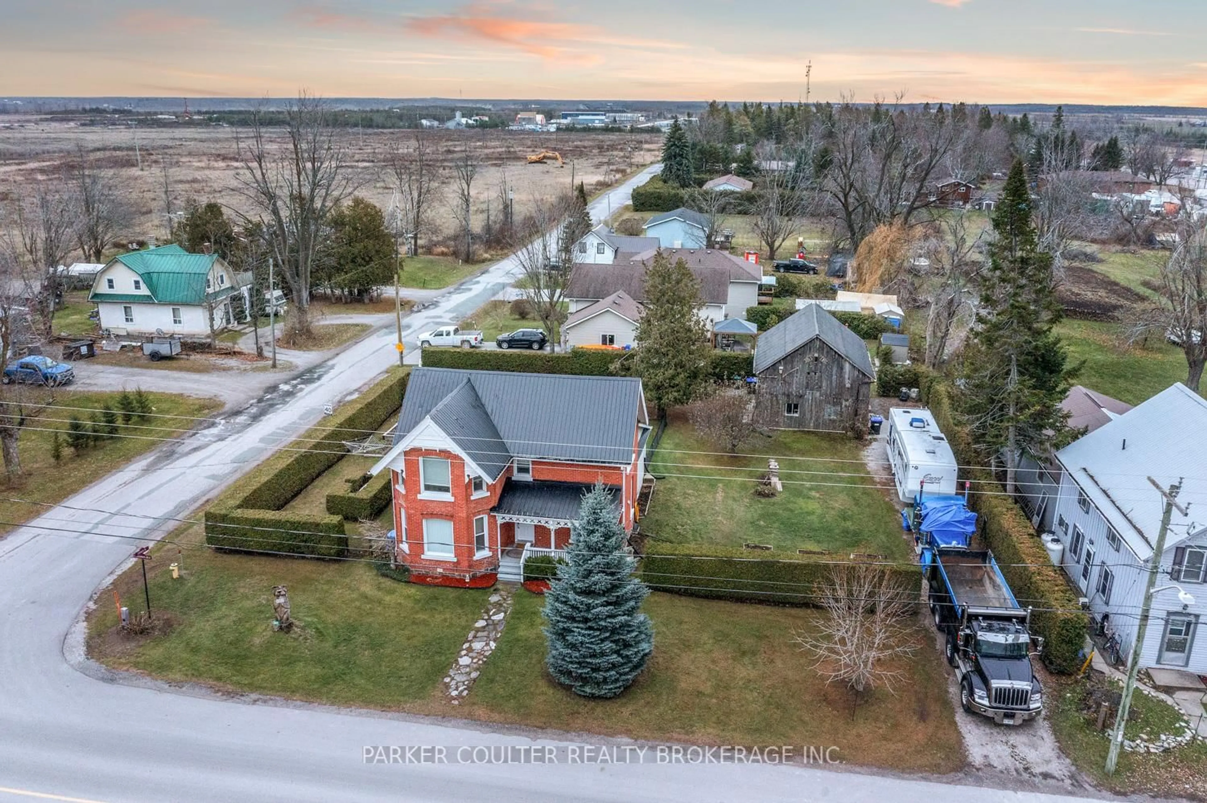 A pic from outside/outdoor area/front of a property/back of a property/a pic from drone, water/lake/river/ocean view for 2189 & 2193 Concession 4 Rd, Ramara Ontario L0K 1B0