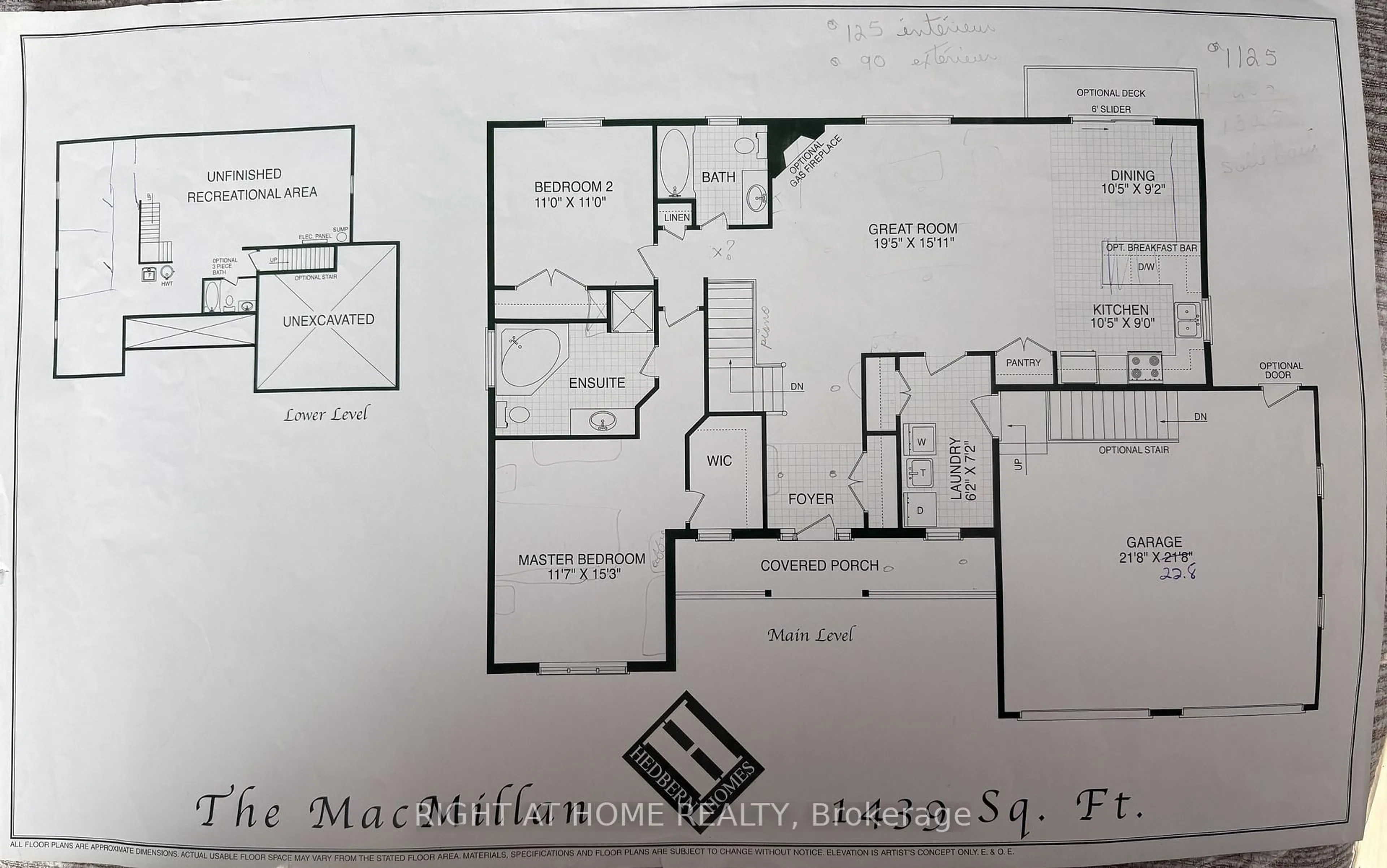 Floor plan for 16 O'neill Circ, Springwater Ontario L0L 2K0