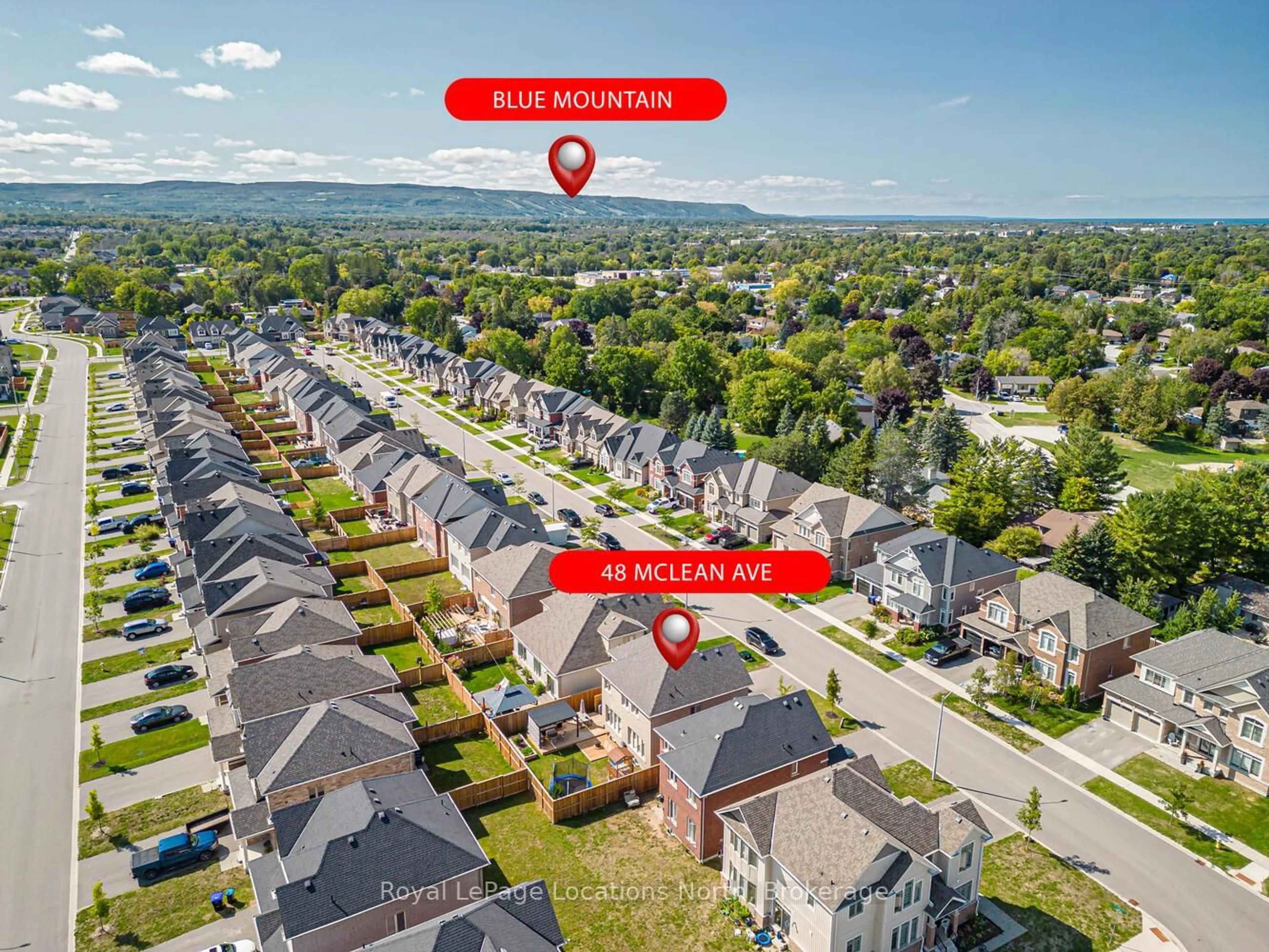 A pic from outside/outdoor area/front of a property/back of a property/a pic from drone, unknown for 48 Mclean Ave, Collingwood Ontario L9Y 3Z6