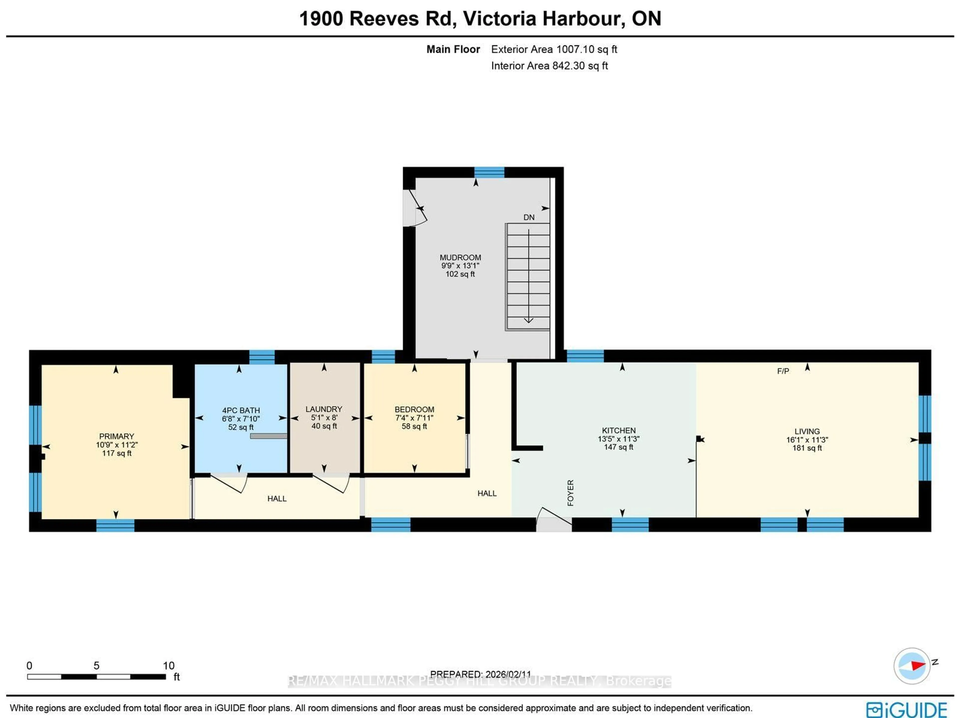 Floor plan for 1900 Reeves Rd, Tay Ontario L0K 2A0