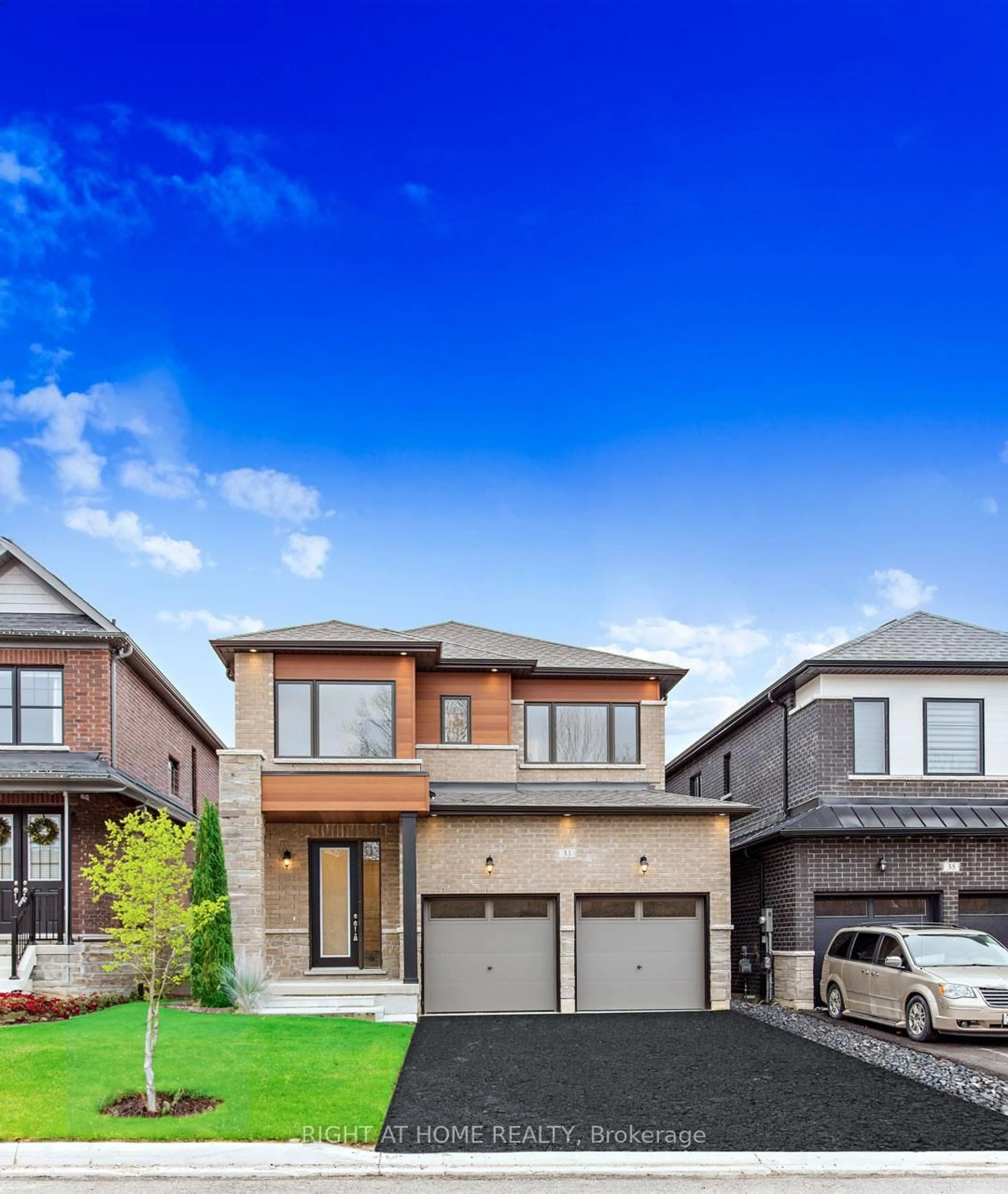 Home with brick exterior material, street for 33 Calypso Ave, Springwater Ontario L9X 2E3