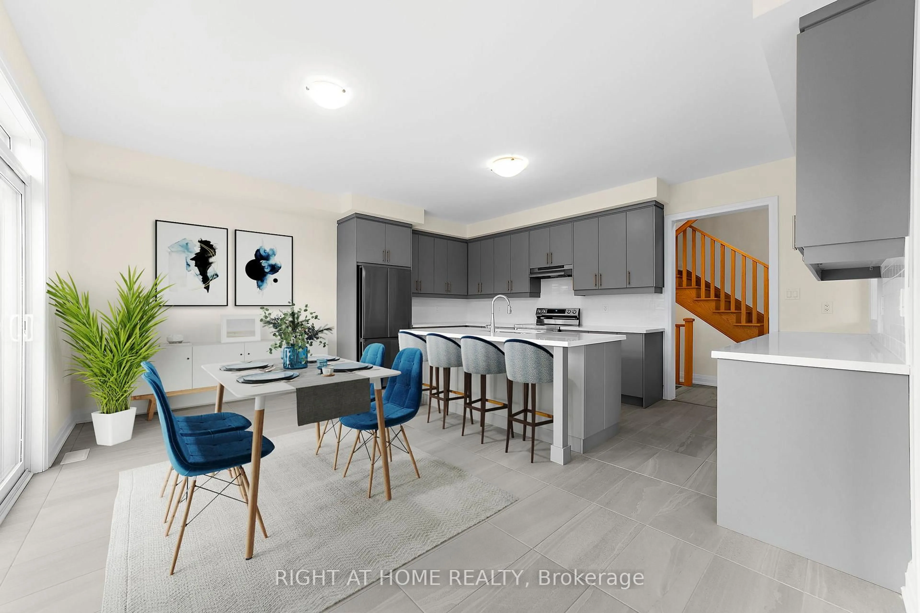 Open concept kitchen, unknown for 48 Daffodil Rd, Springwater Ontario L9X 2E1