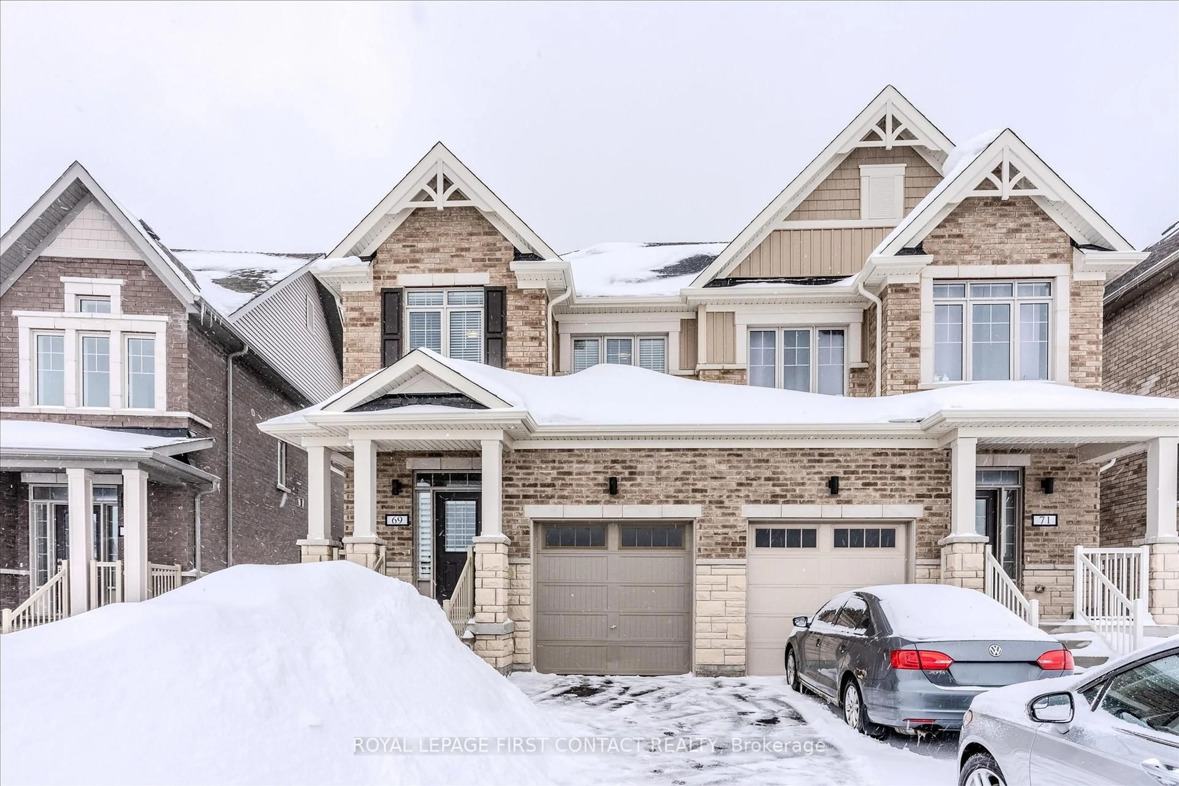 Home with brick exterior material, street for 69 Kirkwood Way, Barrie Ontario L9J 0K7