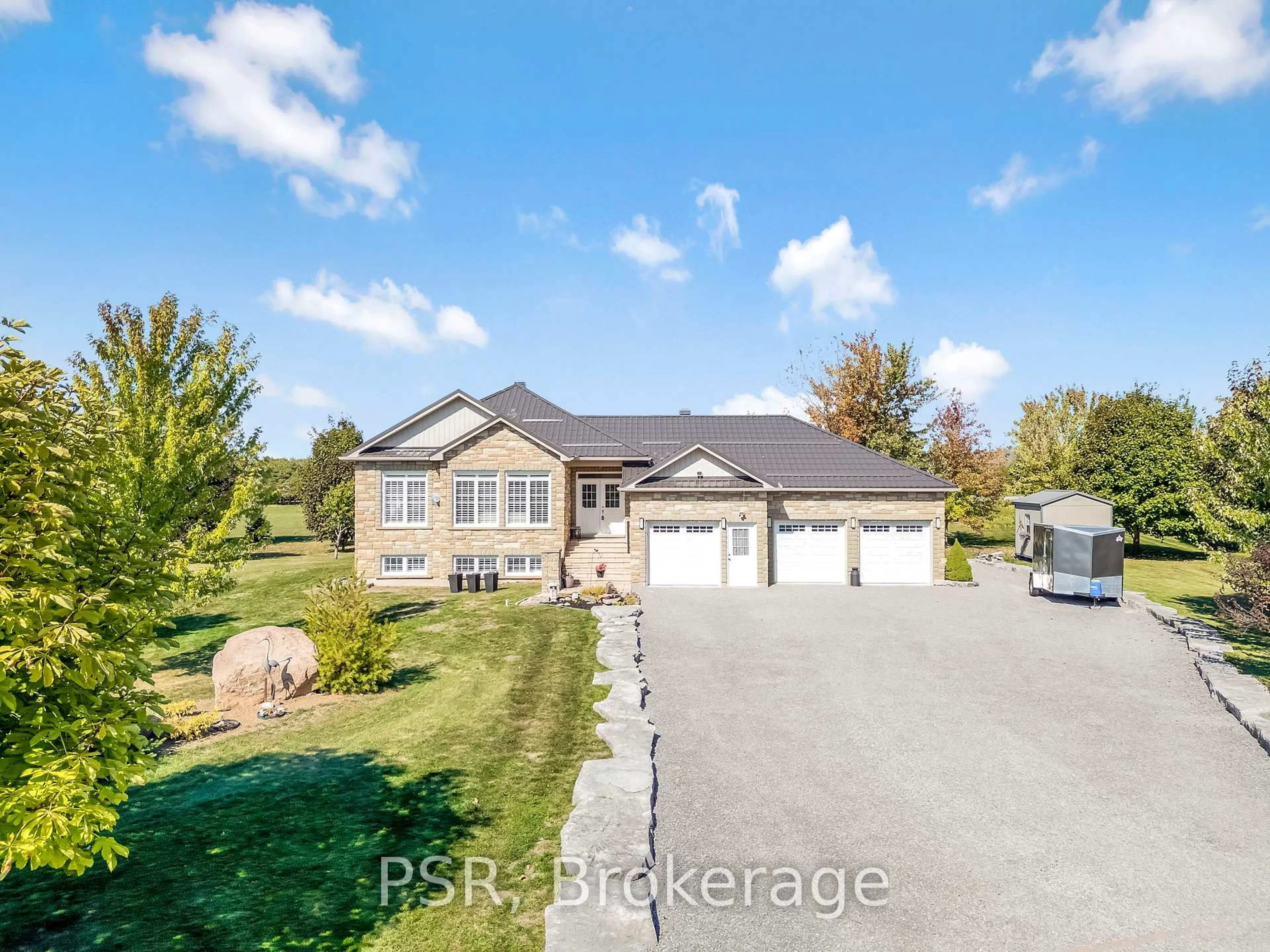 A pic from outside/outdoor area/front of a property/back of a property/a pic from drone, water/lake/river/ocean view for 2884 Sunnydale Lane, Ramara Ontario L0K 1B0