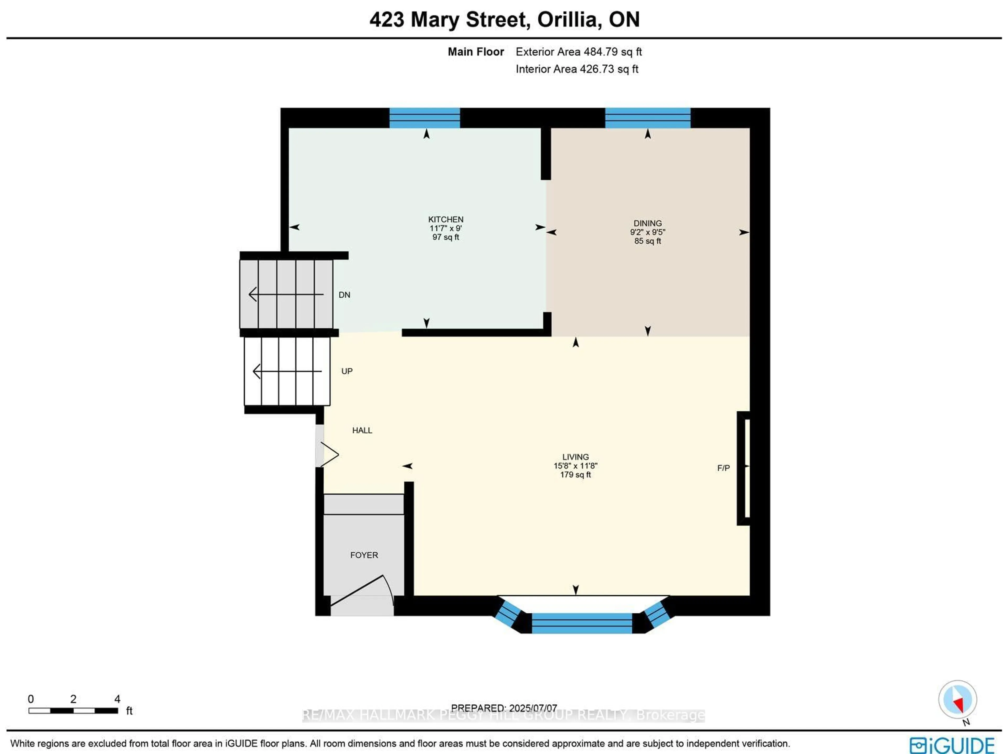 Floor plan for 423 Mary St, Orillia Ontario L3V 3G5