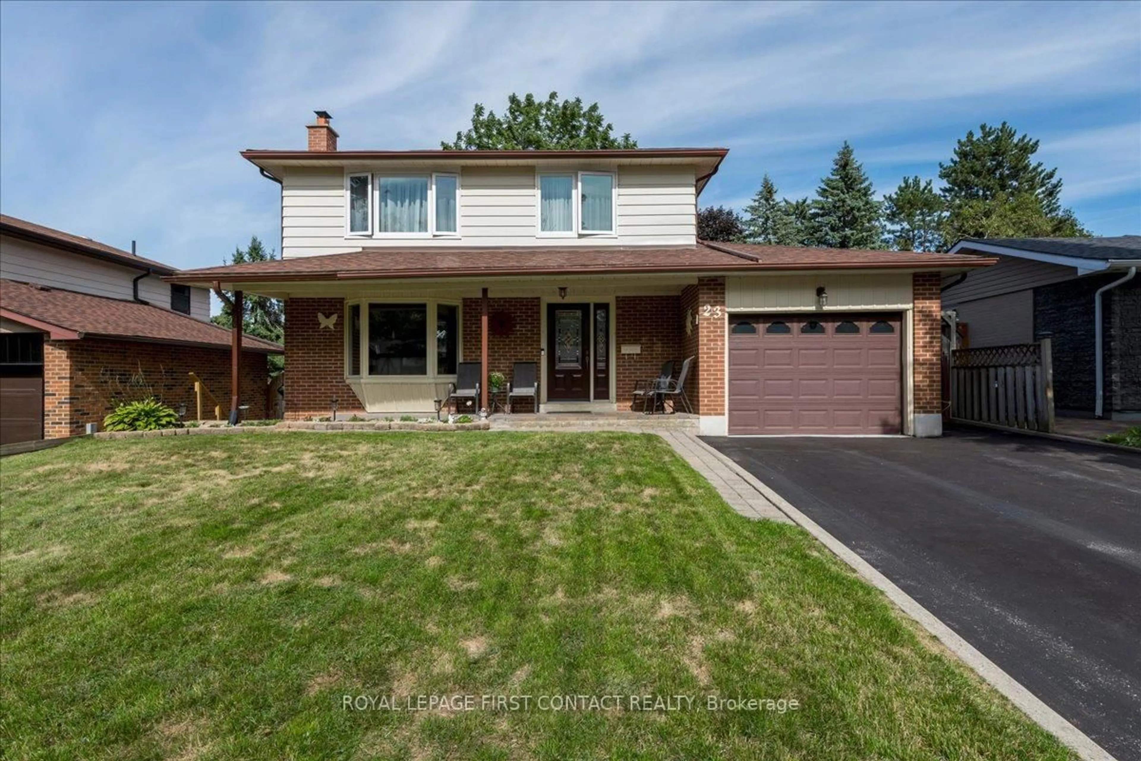 Home with brick exterior material, street for 23 Virgilwood Cres, Barrie Ontario L4M 4X6