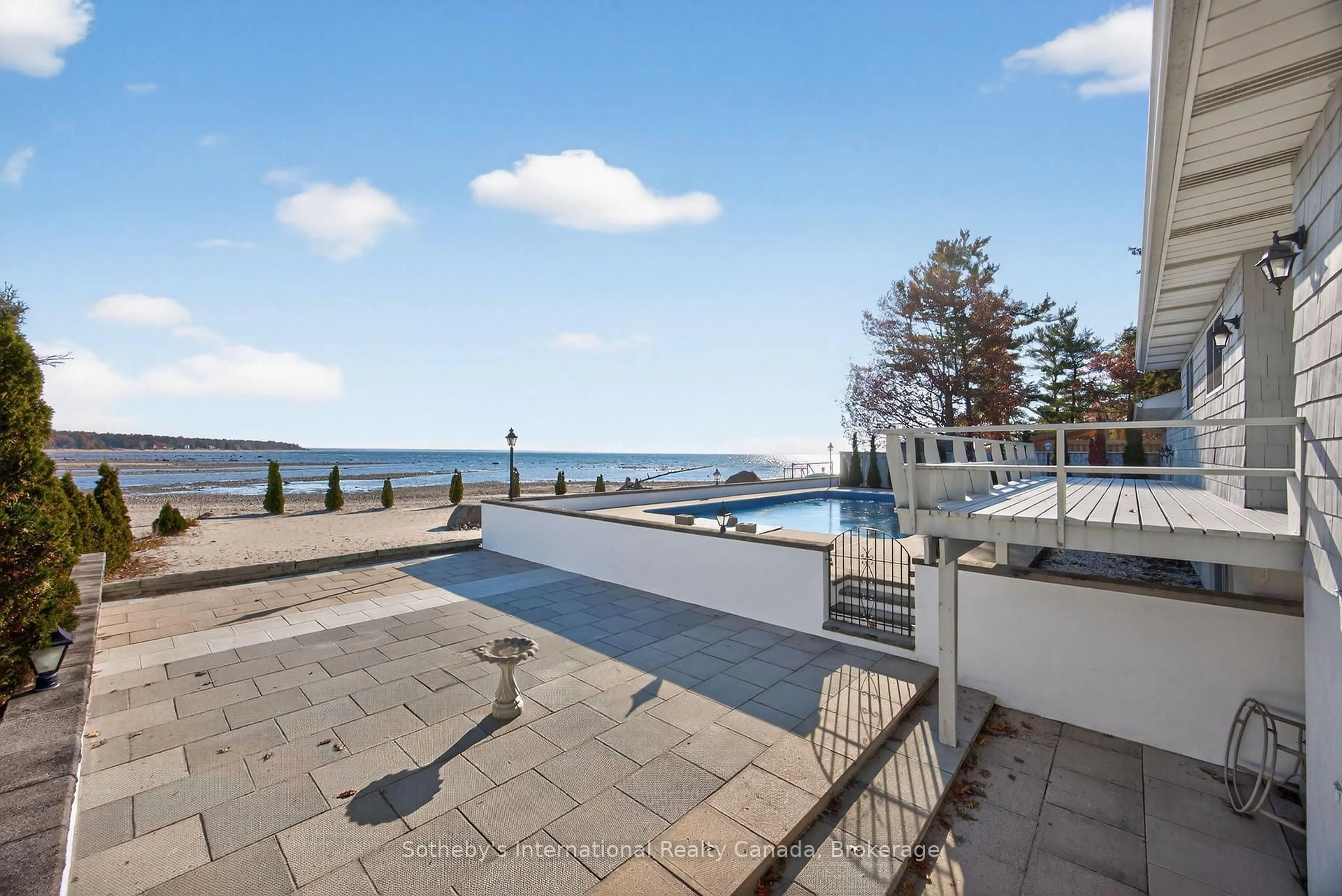 Patio, water/lake/river/ocean view for 1420 Tiny Beaches Rd, Tiny Ontario L9M 0H3