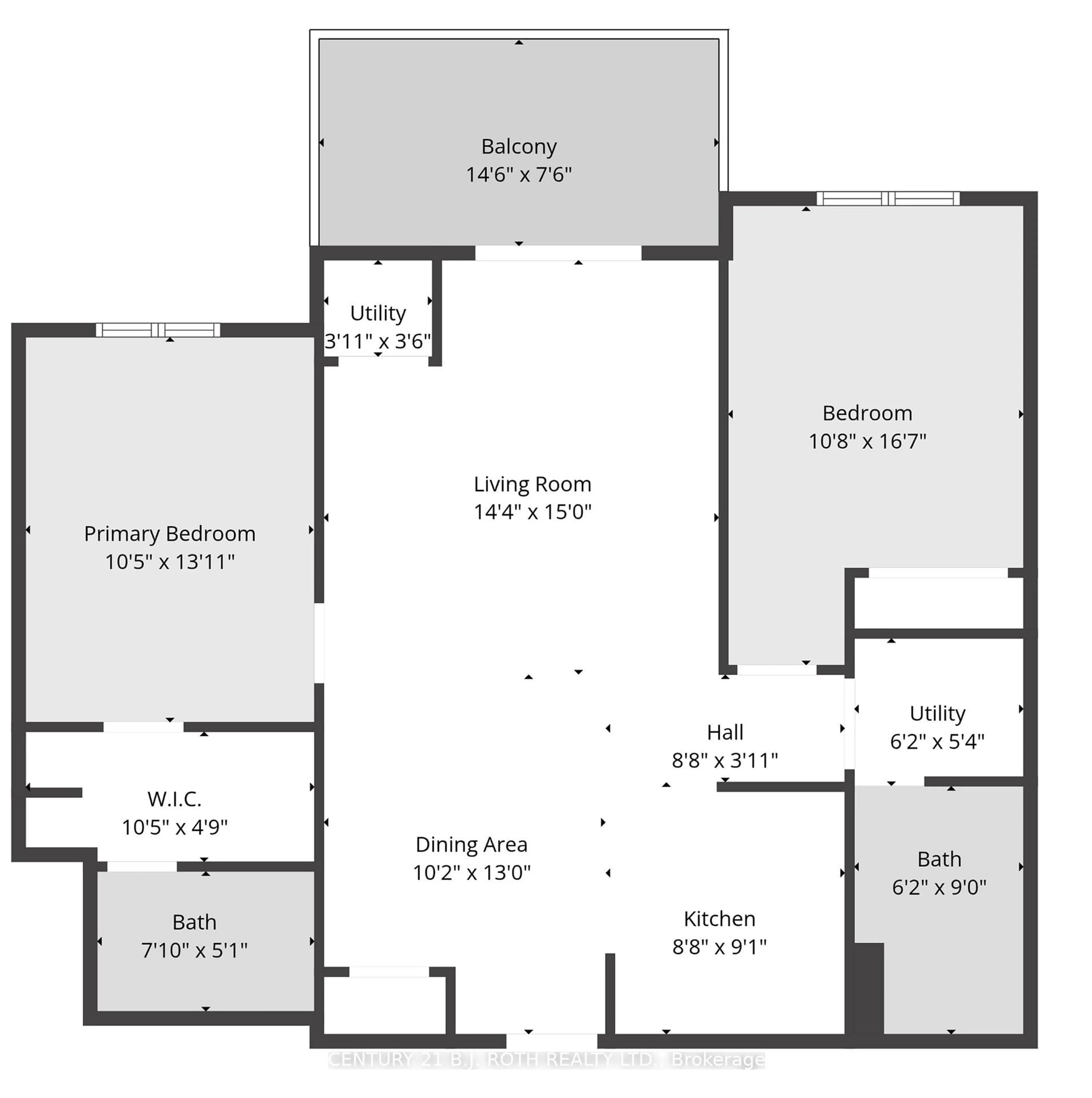 Floor plan for 7 GREENWICH St #407, Barrie Ontario L4N 7Y8