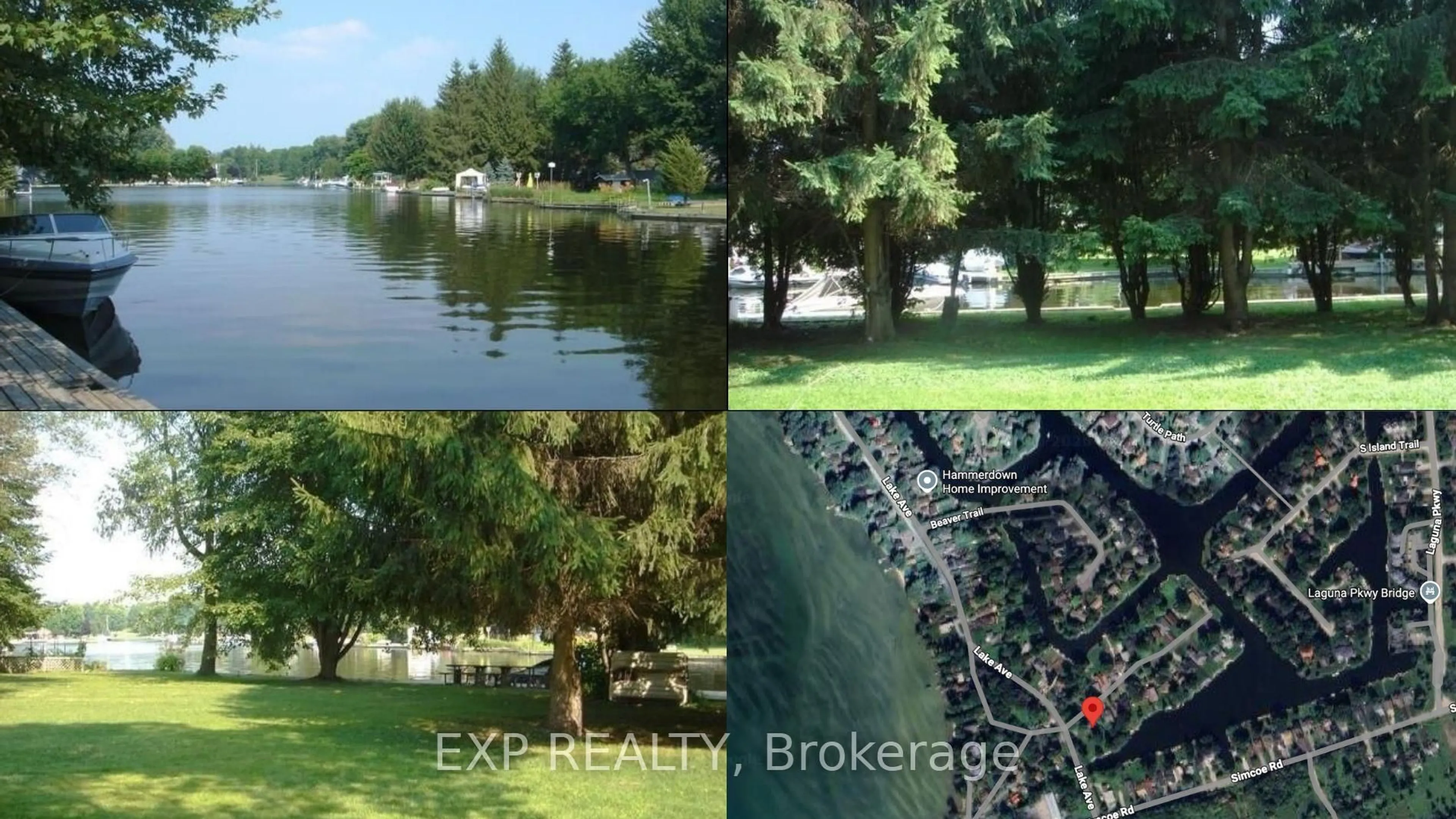 A pic from outside/outdoor area/front of a property/back of a property/a pic from drone, water/lake/river/ocean view for 31 RIDGE Ave, Ramara Ontario L0K 1B0