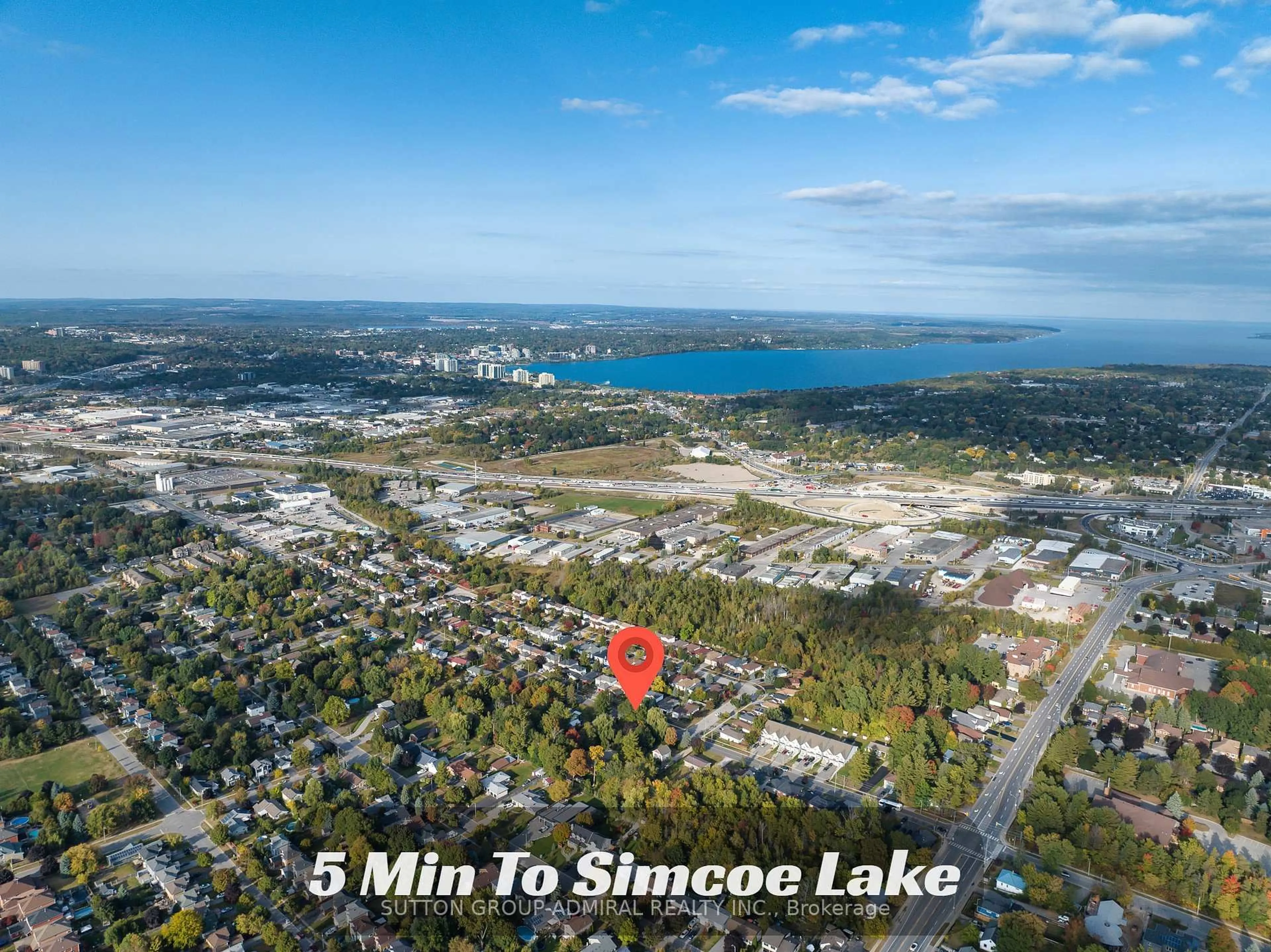 A pic from outside/outdoor area/front of a property/back of a property/a pic from drone, water/lake/river/ocean view for 170 Patterson Rd, Barrie Ontario L4N 3W4